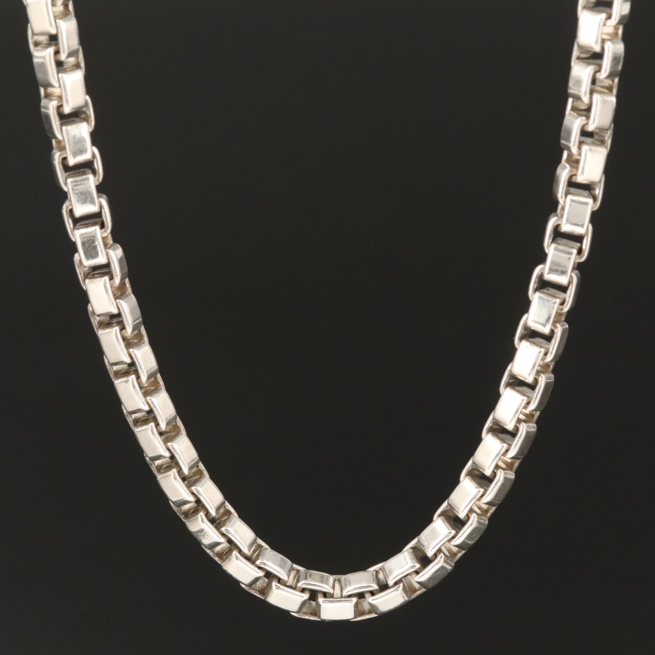 Tiffany & Co Sterling Venetian Link Chain with Pouch