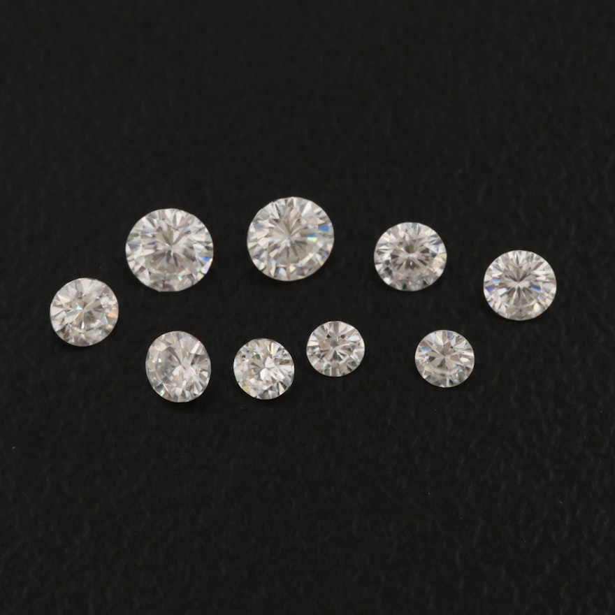 Loose 0.48 CTW Round Faceted Moissanite