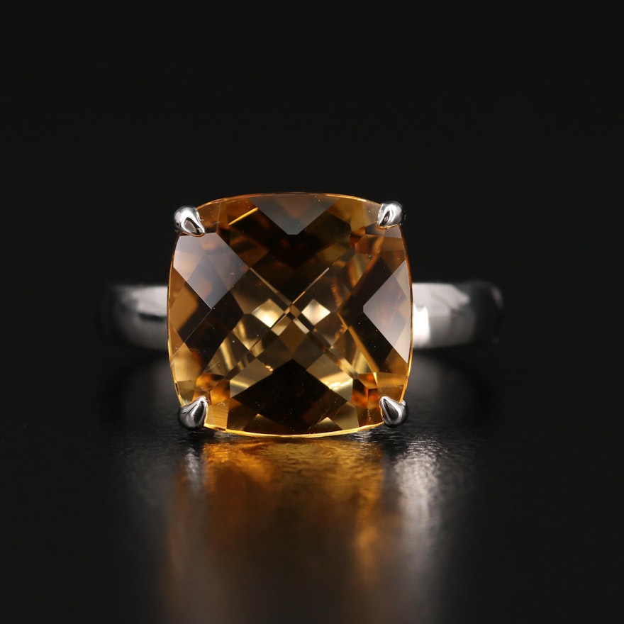 Sterling Citrine Ring