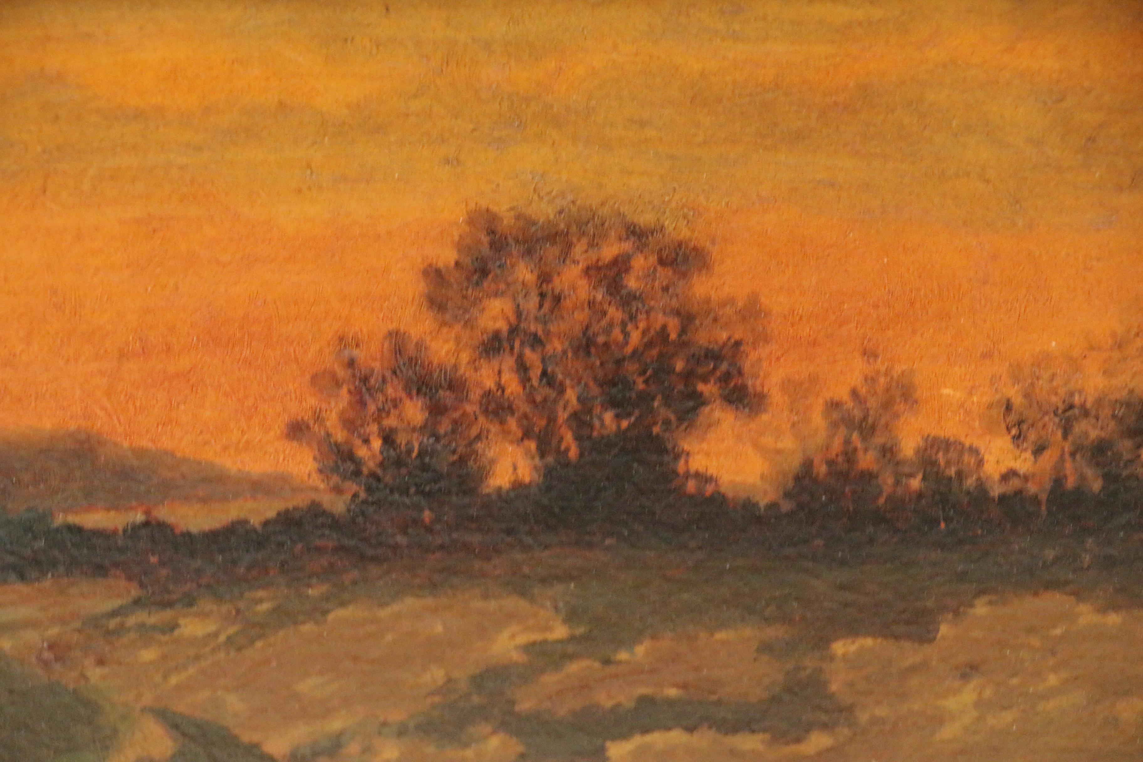 Frank Girardin Landscape Oil Painting, Early 20th Century