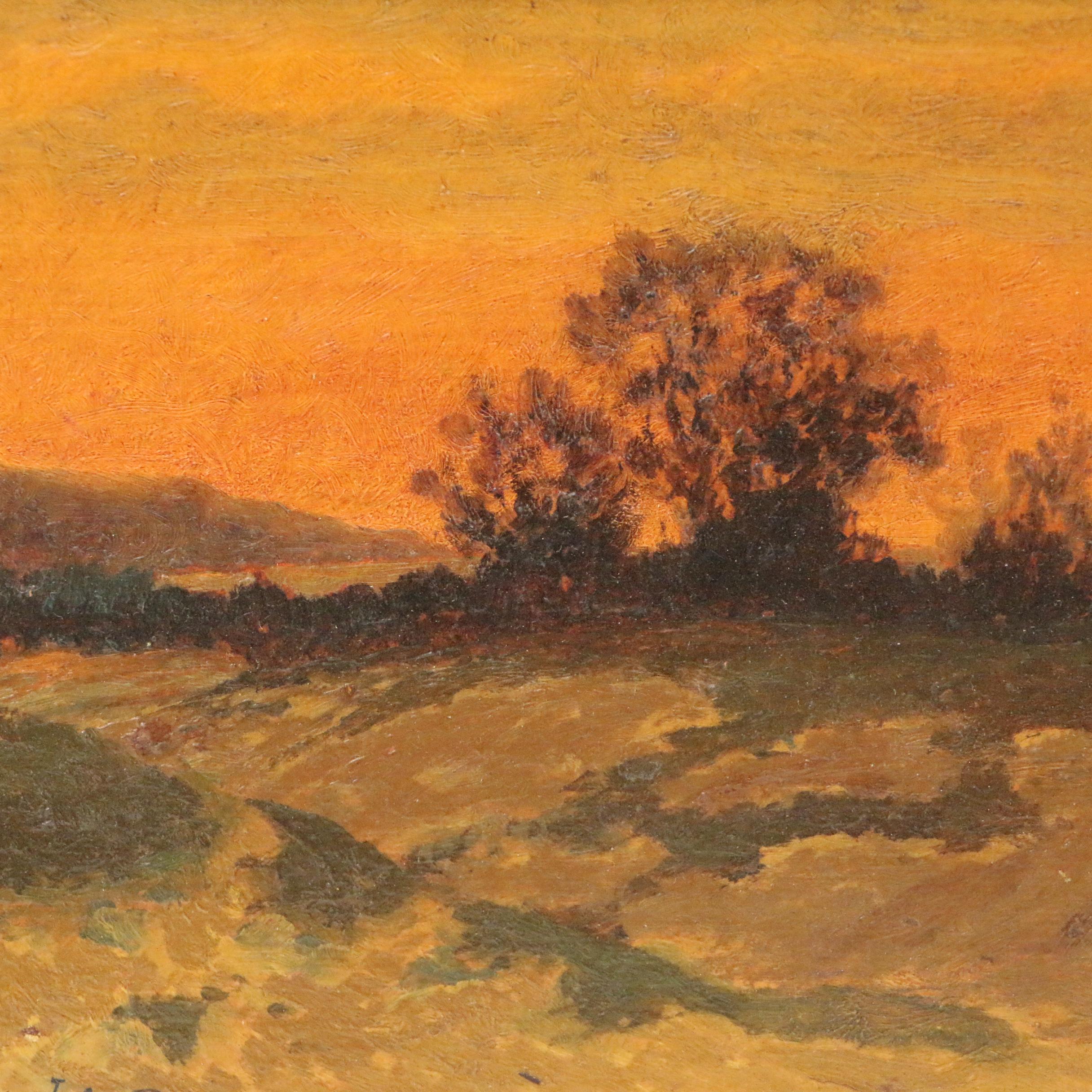Frank Girardin Landscape Oil Painting, Early 20th Century
