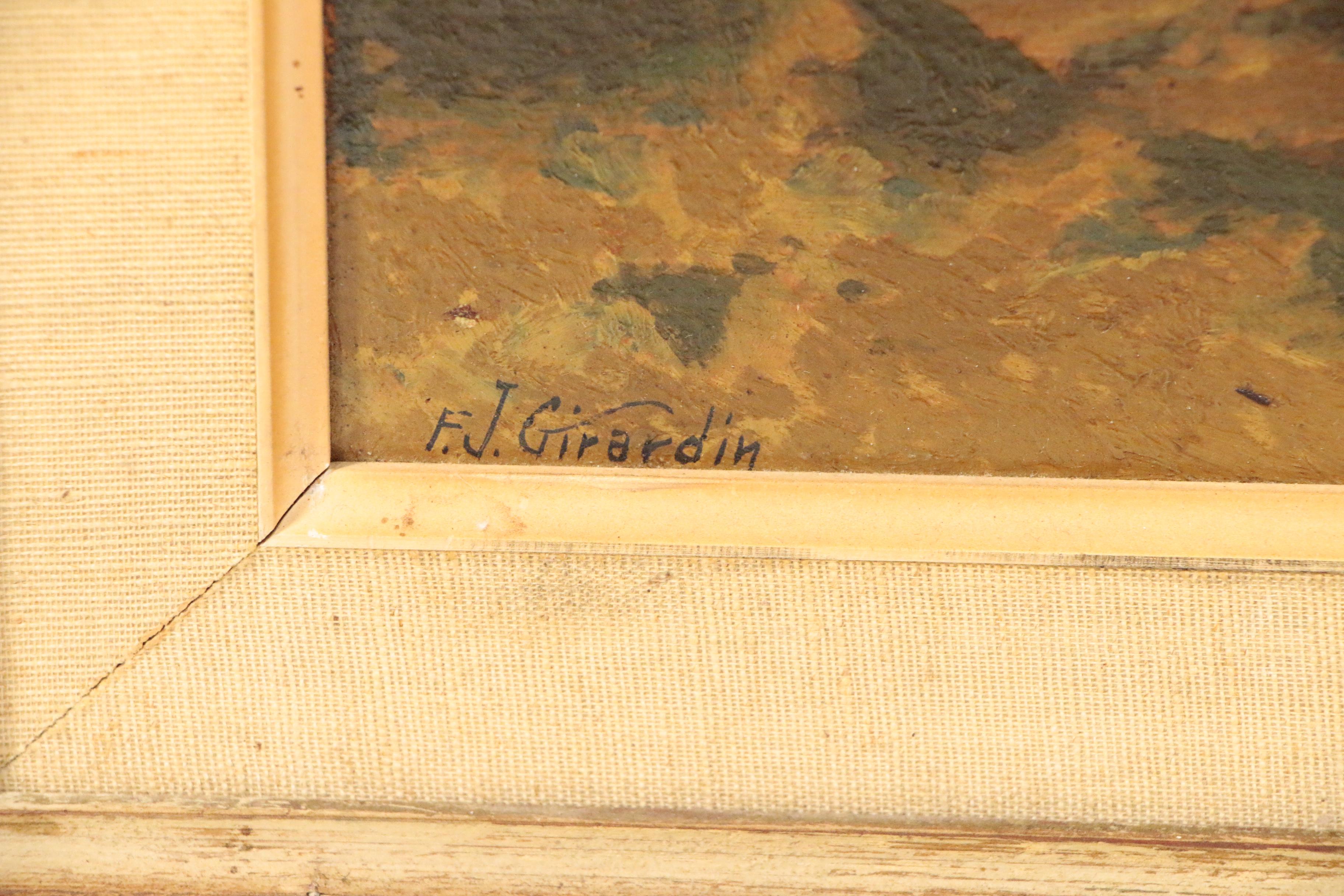 Frank Girardin Landscape Oil Painting, Early 20th Century