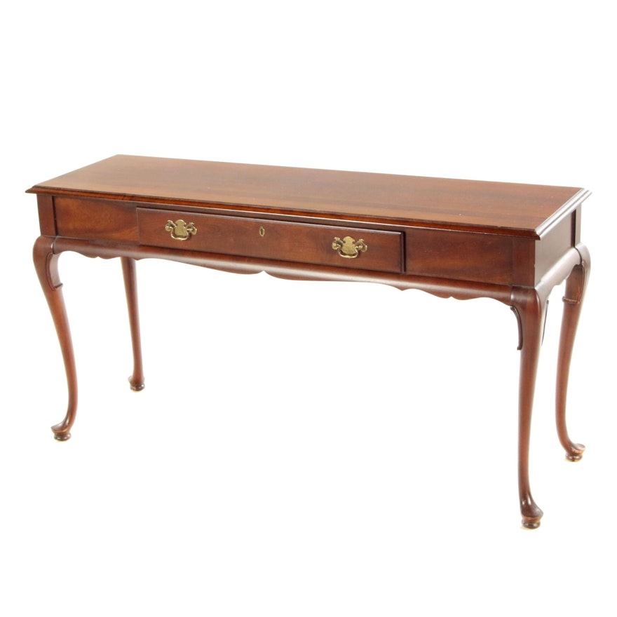 Gordon's Queen Anne Style Cherry Sofa Table, Mid to Late 20th Century