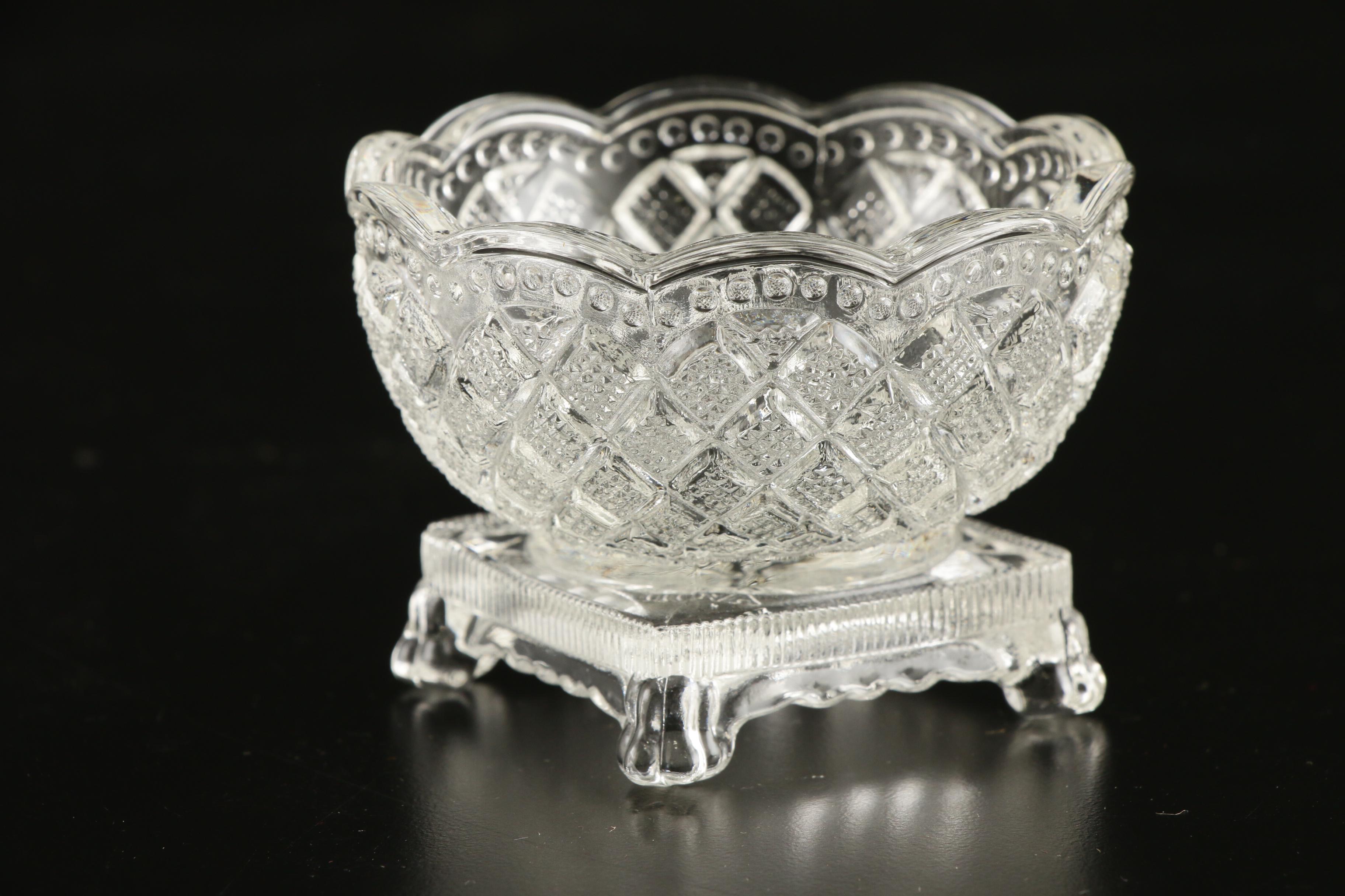 L.G. Wright "Daisy and Hobstar" with Fostoria and Other Cut Glass Stemware