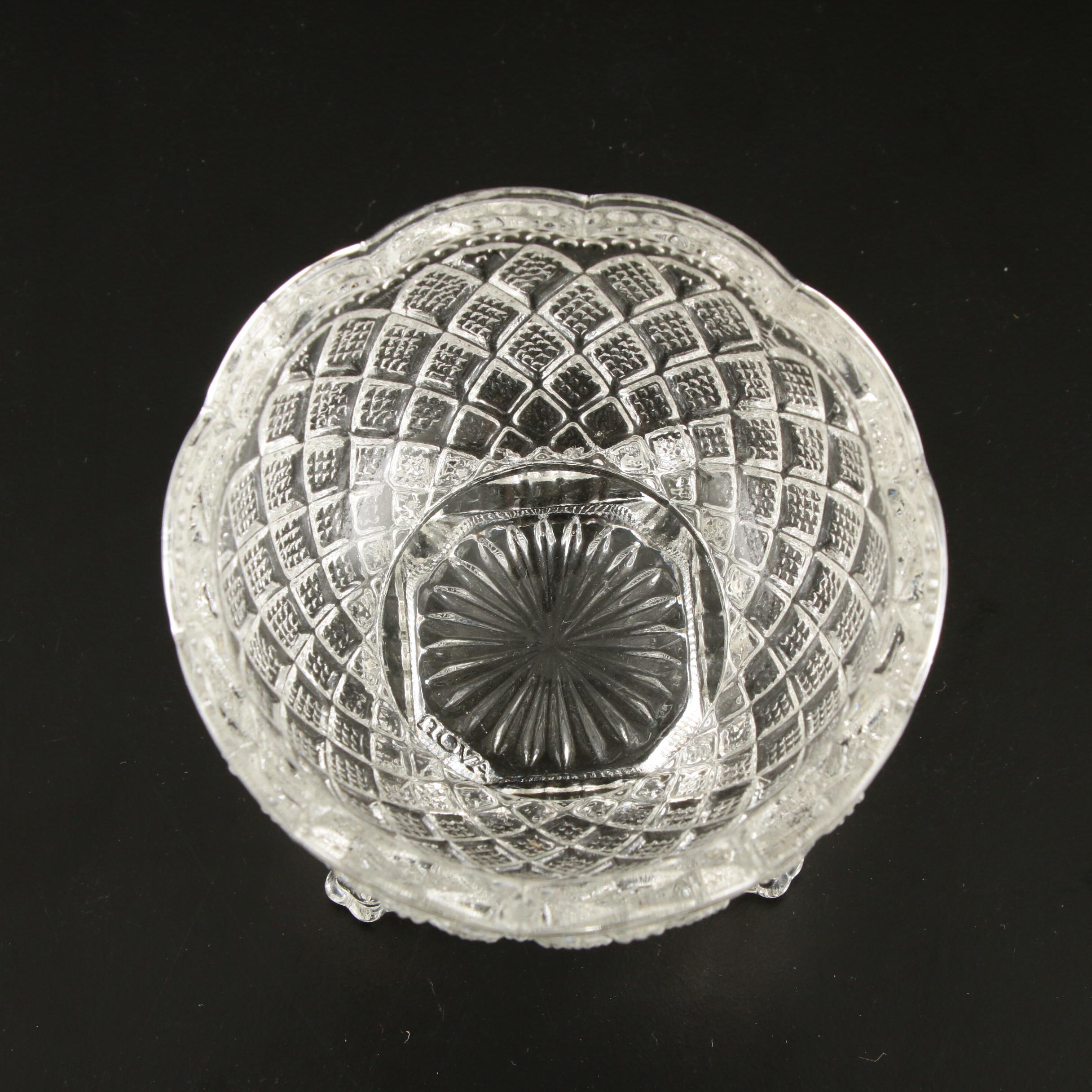 L.G. Wright "Daisy and Hobstar" with Fostoria and Other Cut Glass Stemware