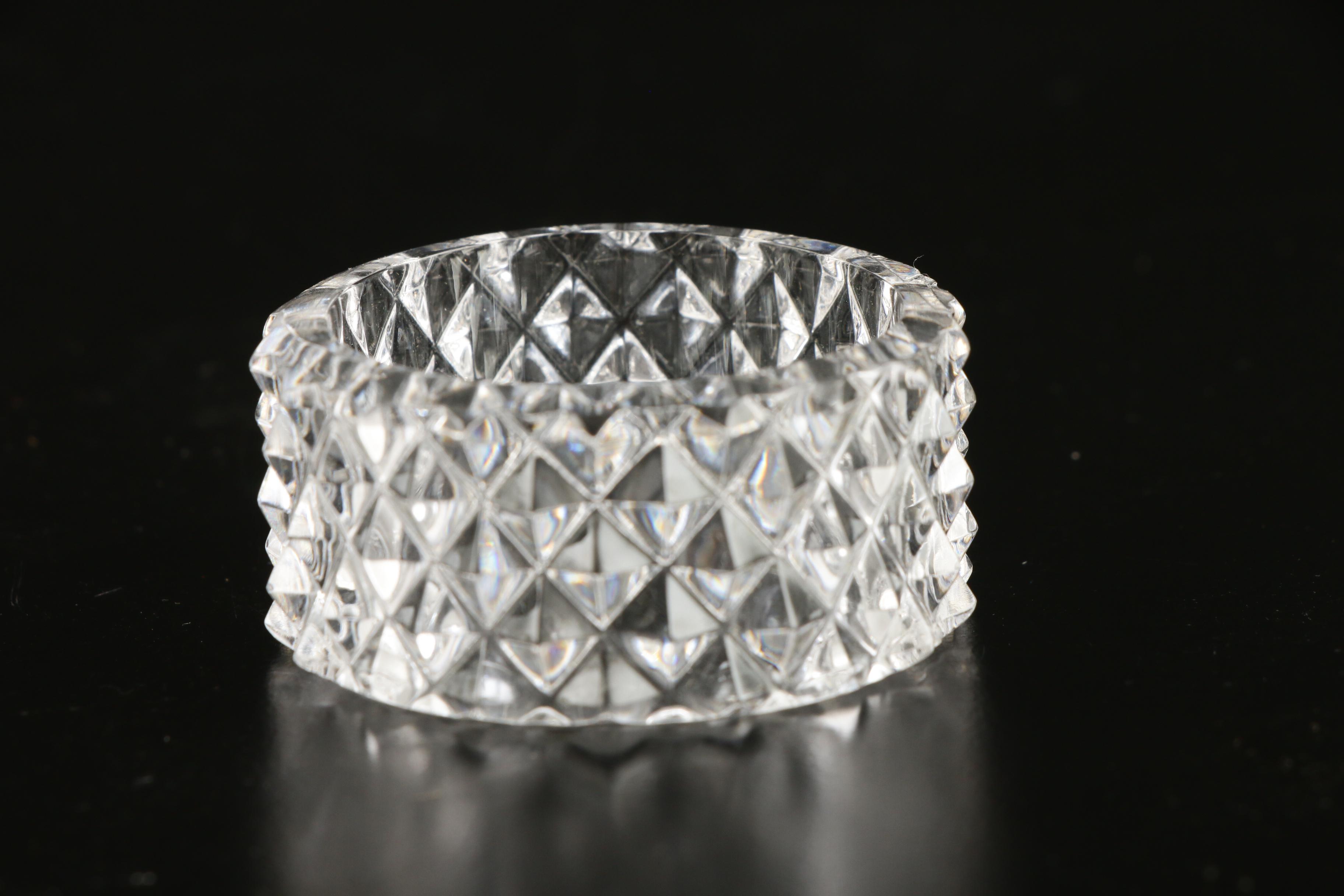 L.G. Wright "Daisy and Hobstar" with Fostoria and Other Cut Glass Stemware