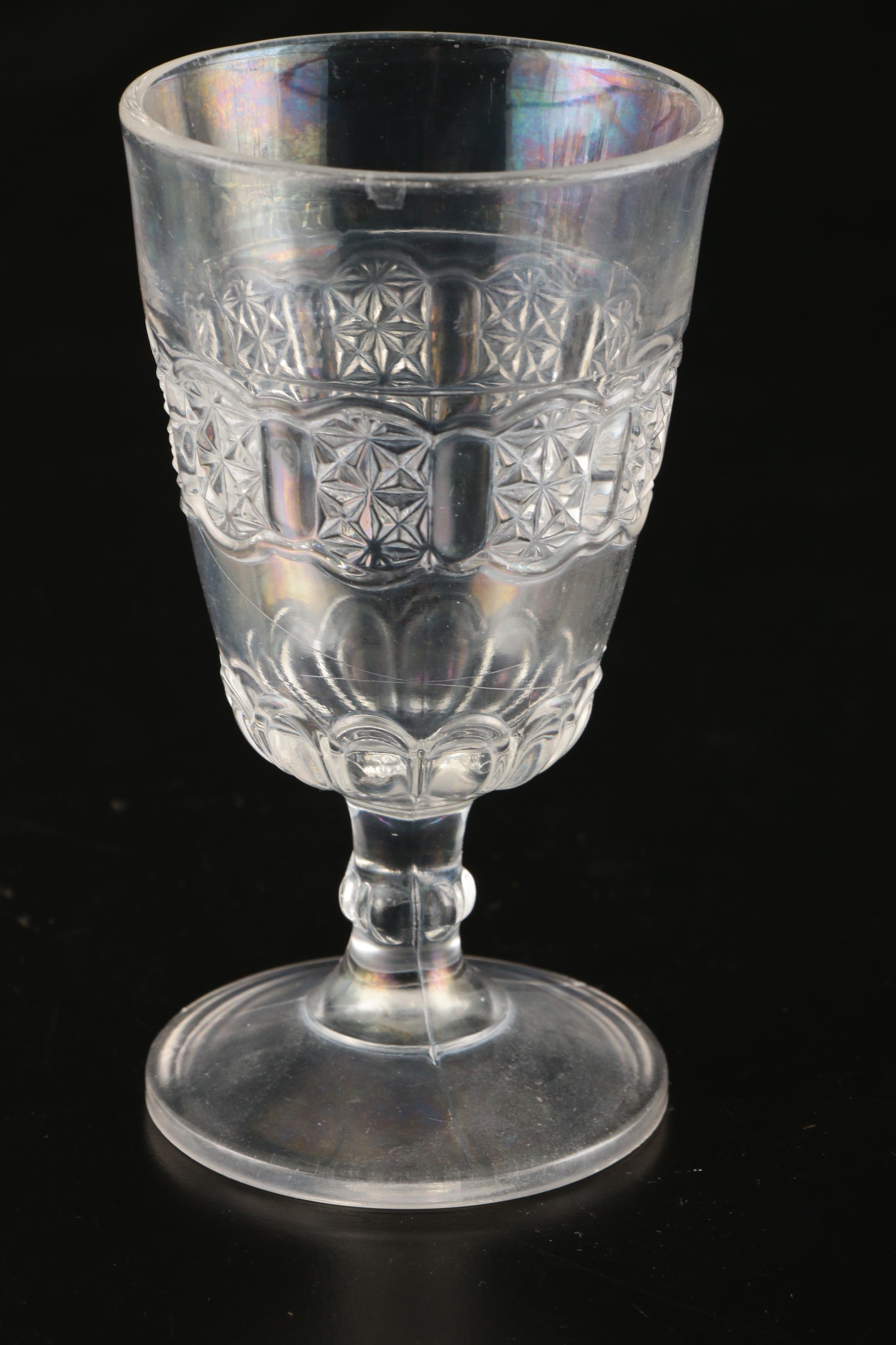 L.G. Wright "Daisy and Hobstar" with Fostoria and Other Cut Glass Stemware