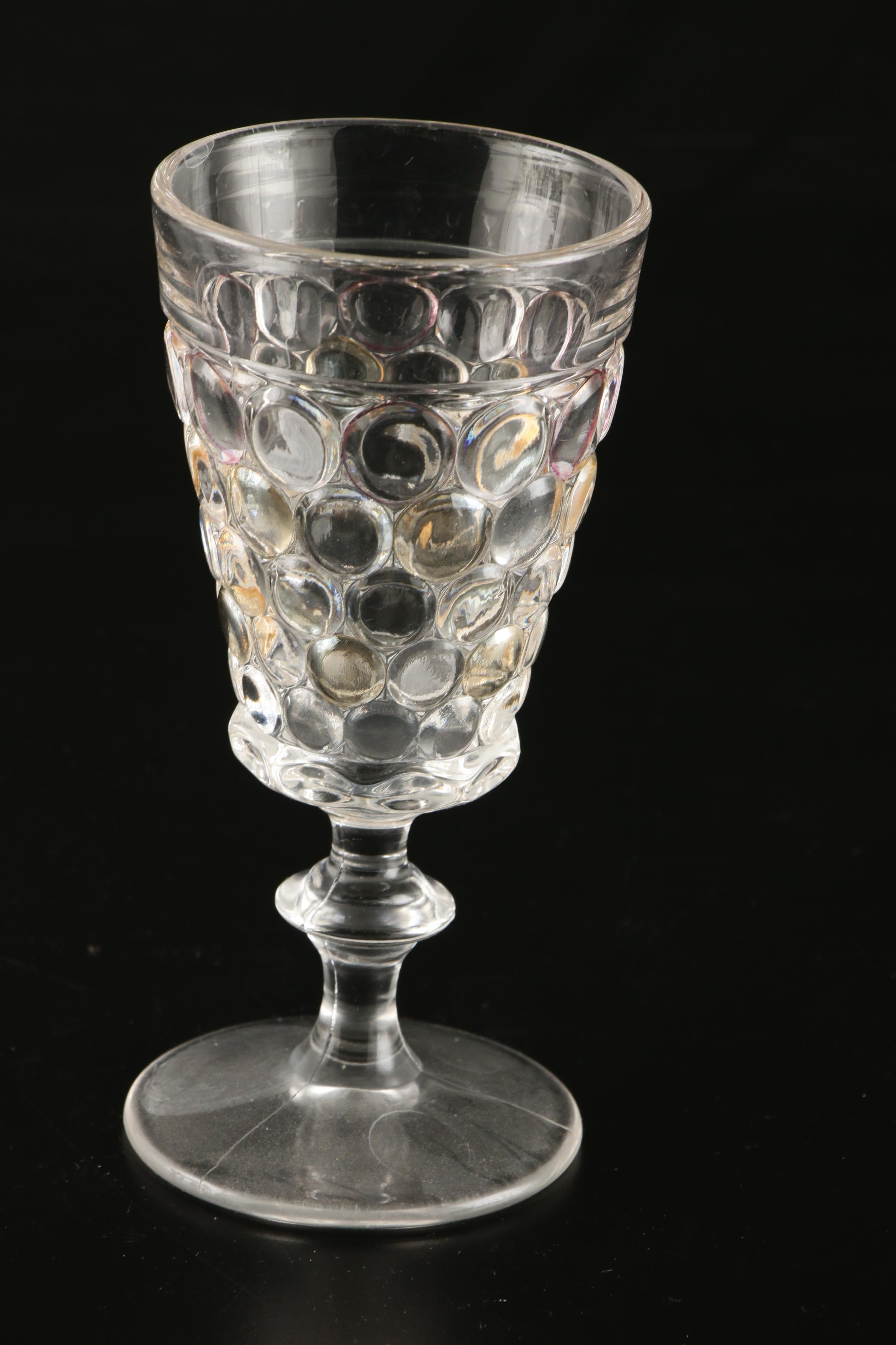 L.G. Wright "Daisy and Hobstar" with Fostoria and Other Cut Glass Stemware