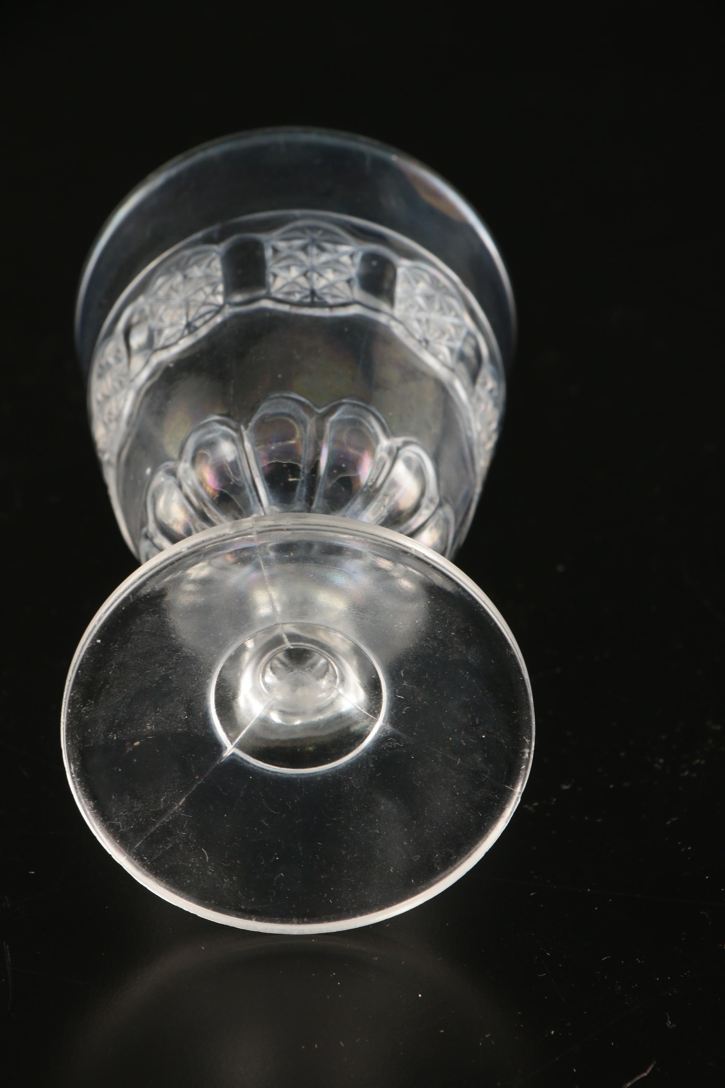 L.G. Wright "Daisy and Hobstar" with Fostoria and Other Cut Glass Stemware