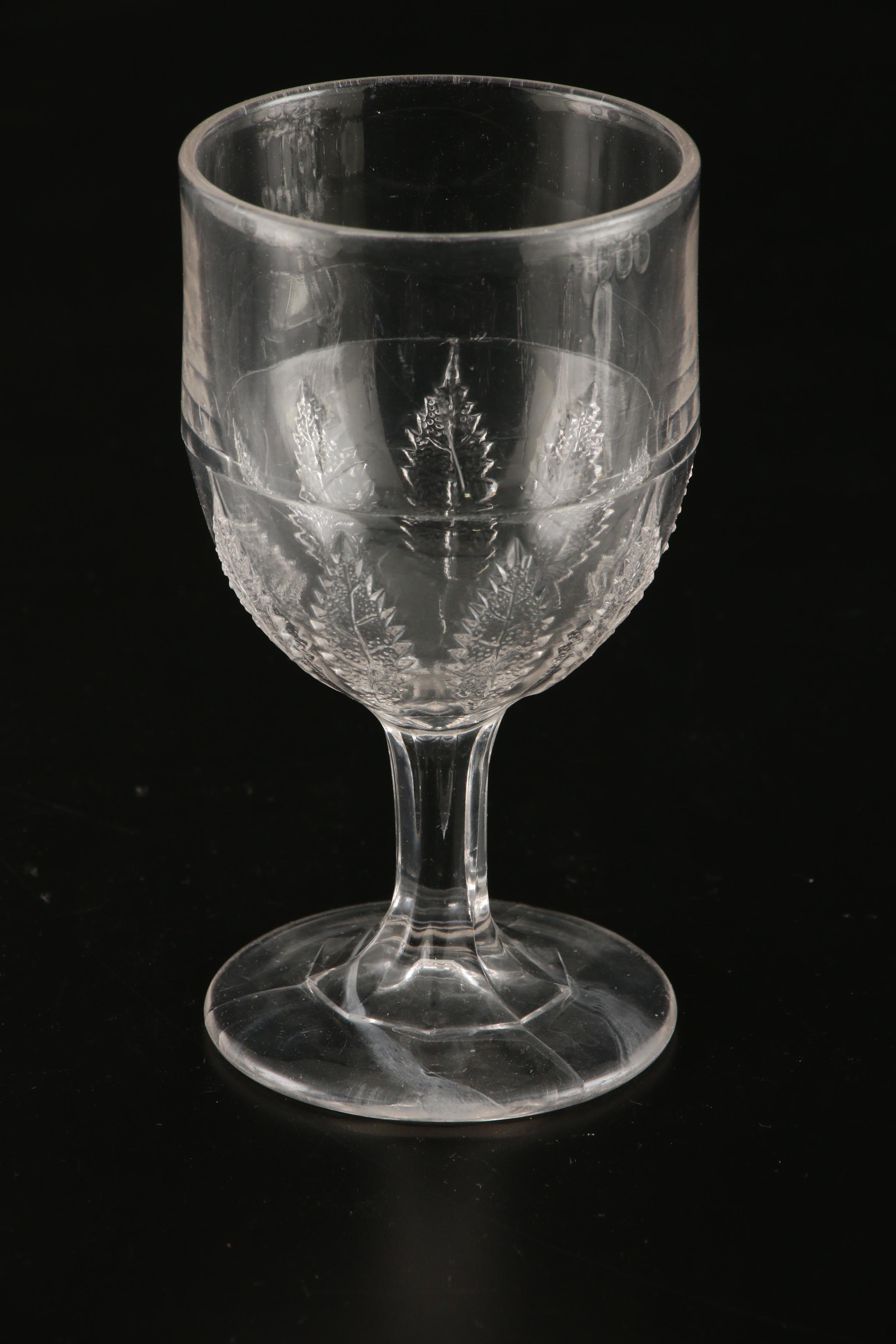 L.G. Wright "Daisy and Hobstar" with Fostoria and Other Cut Glass Stemware