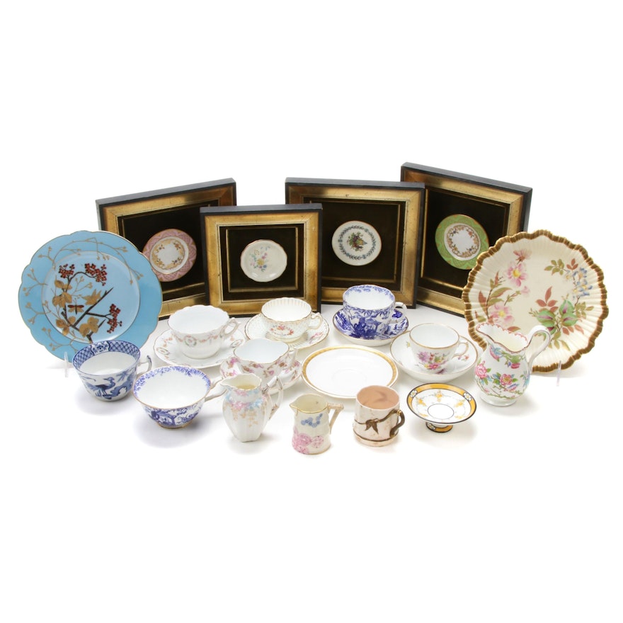 Minton, Royal Crown Derby and Other Porcelain Serveware and Wall Decor