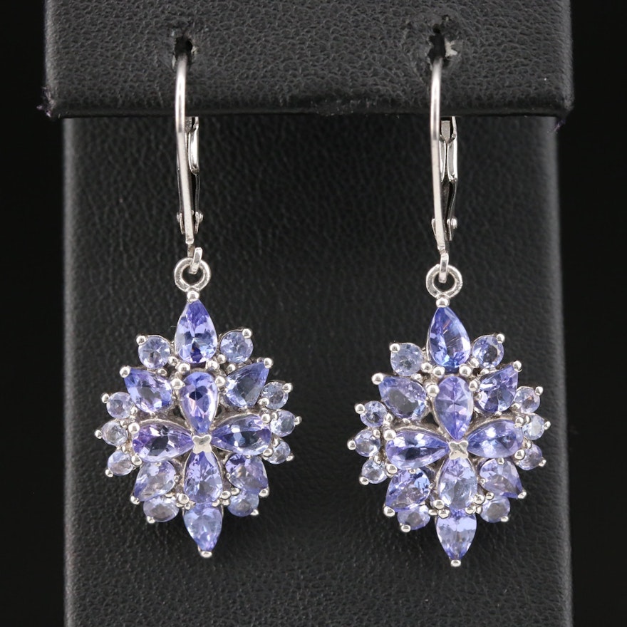 Sterling Tanzanite Dangle Earrings