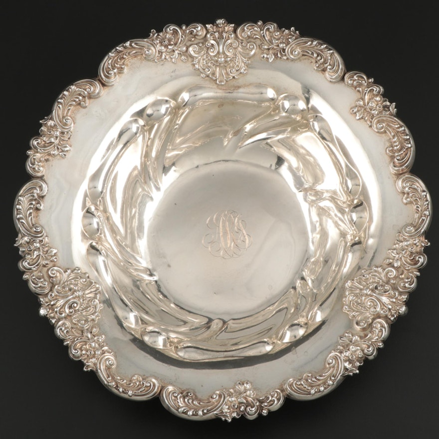 Graff, Washbourne & Dunn Sterling Silver Serving Bowl, Early to Mid 20th Century
