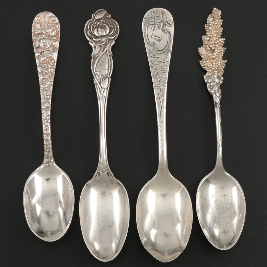 Reed & Barton, Wallace, and Other Sterling Silver Five O'Clock Teaspoons