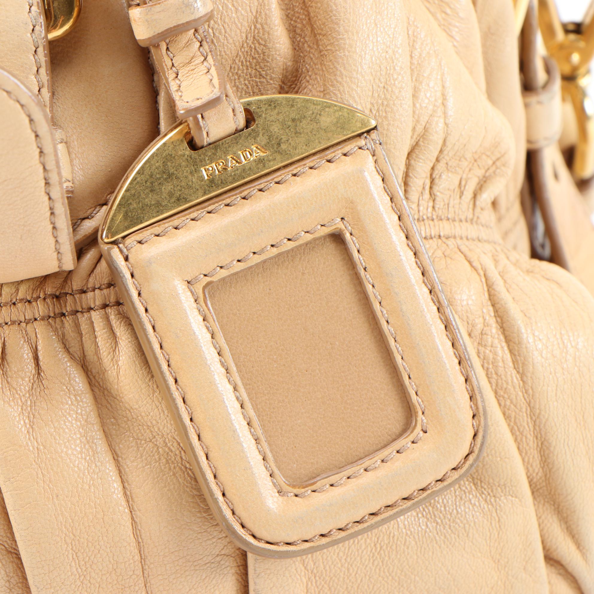 Prada Nappa Gaufre Leather Two-Way Handbag