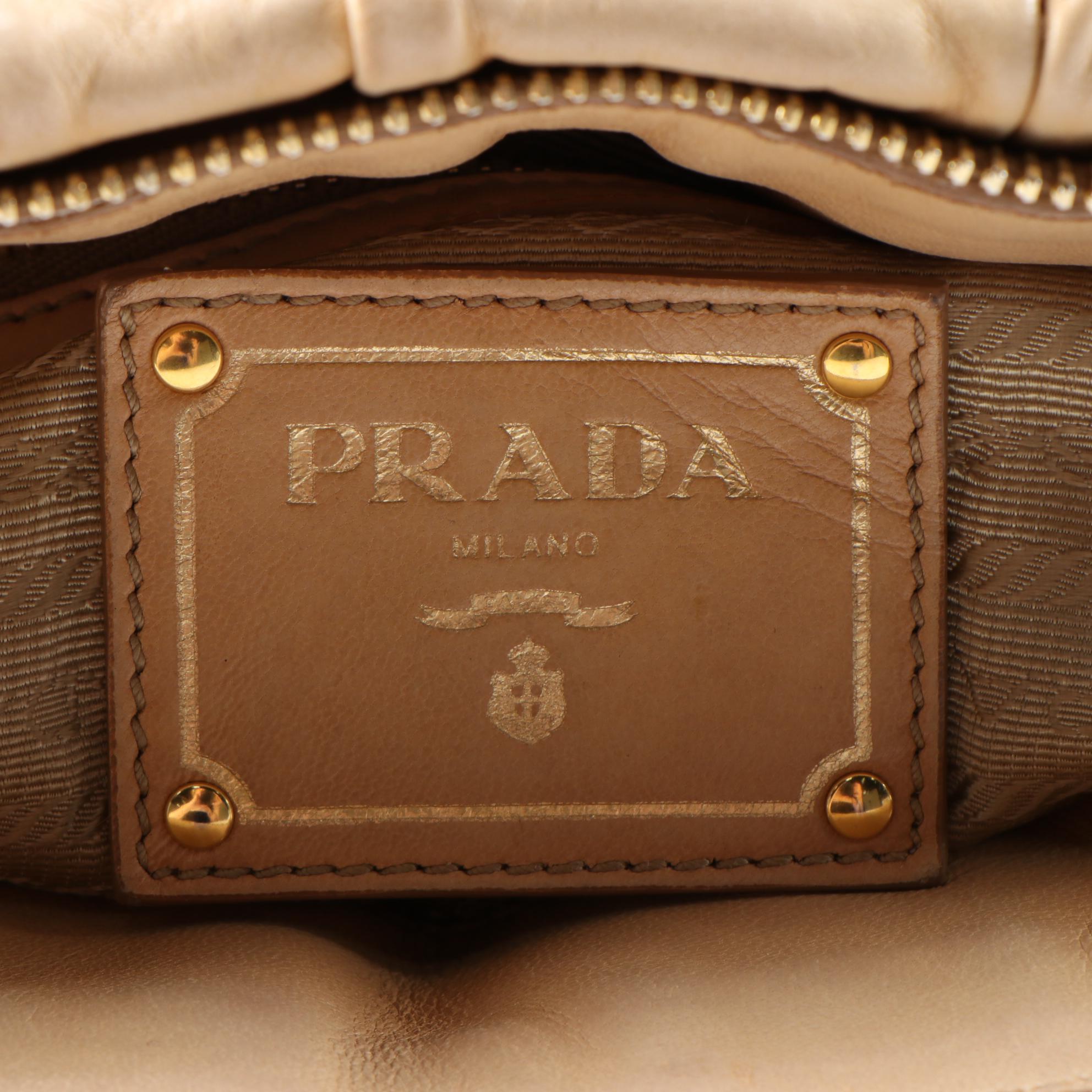 Prada Nappa Gaufre Leather Two-Way Handbag