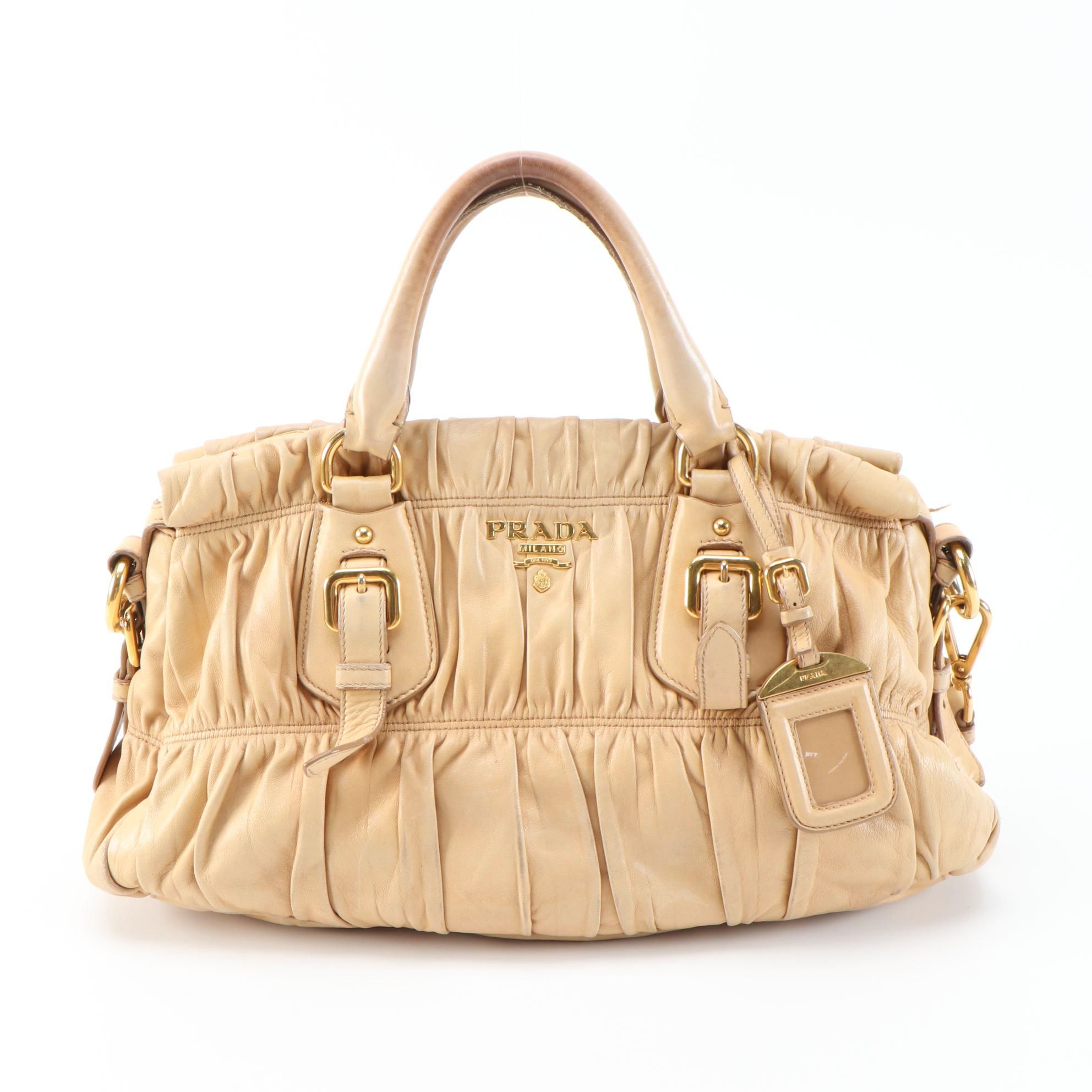 Prada Nappa Gaufre Leather Two-Way Handbag