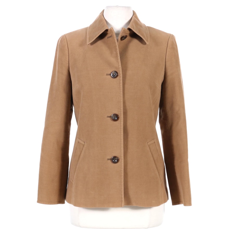 Burberry London Wool Button Front Jacket