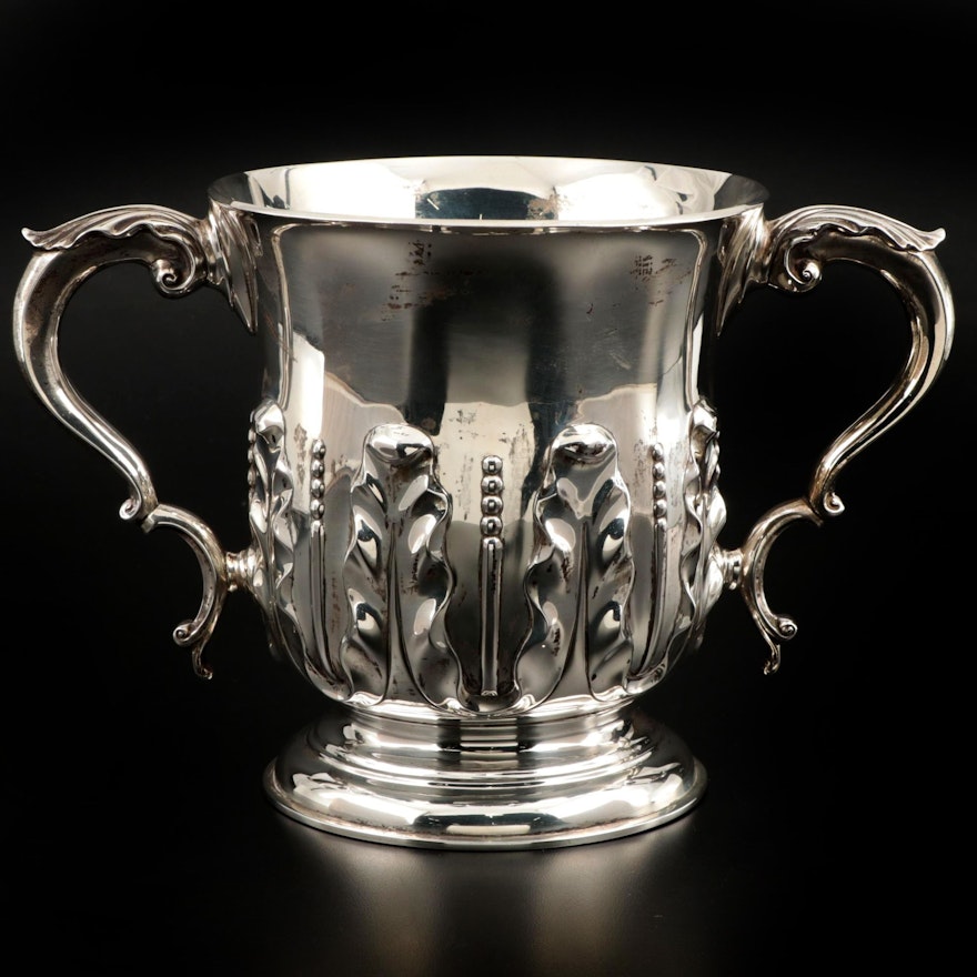 Holland, Aldwinckle & Slater of London Repoussé Silver Double Handled Cup, 1894