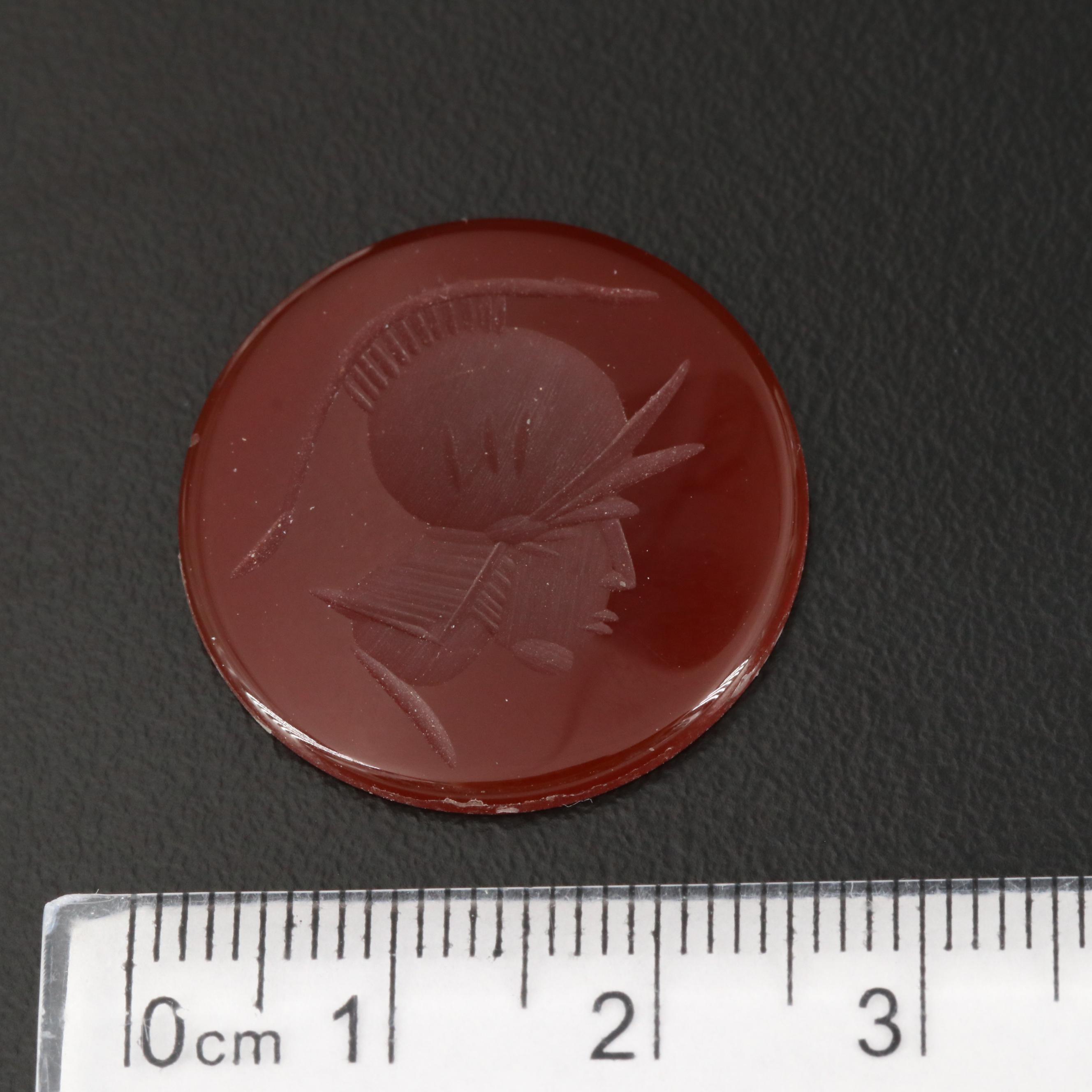Loose Chalcedony Roman Soldier Intaglios