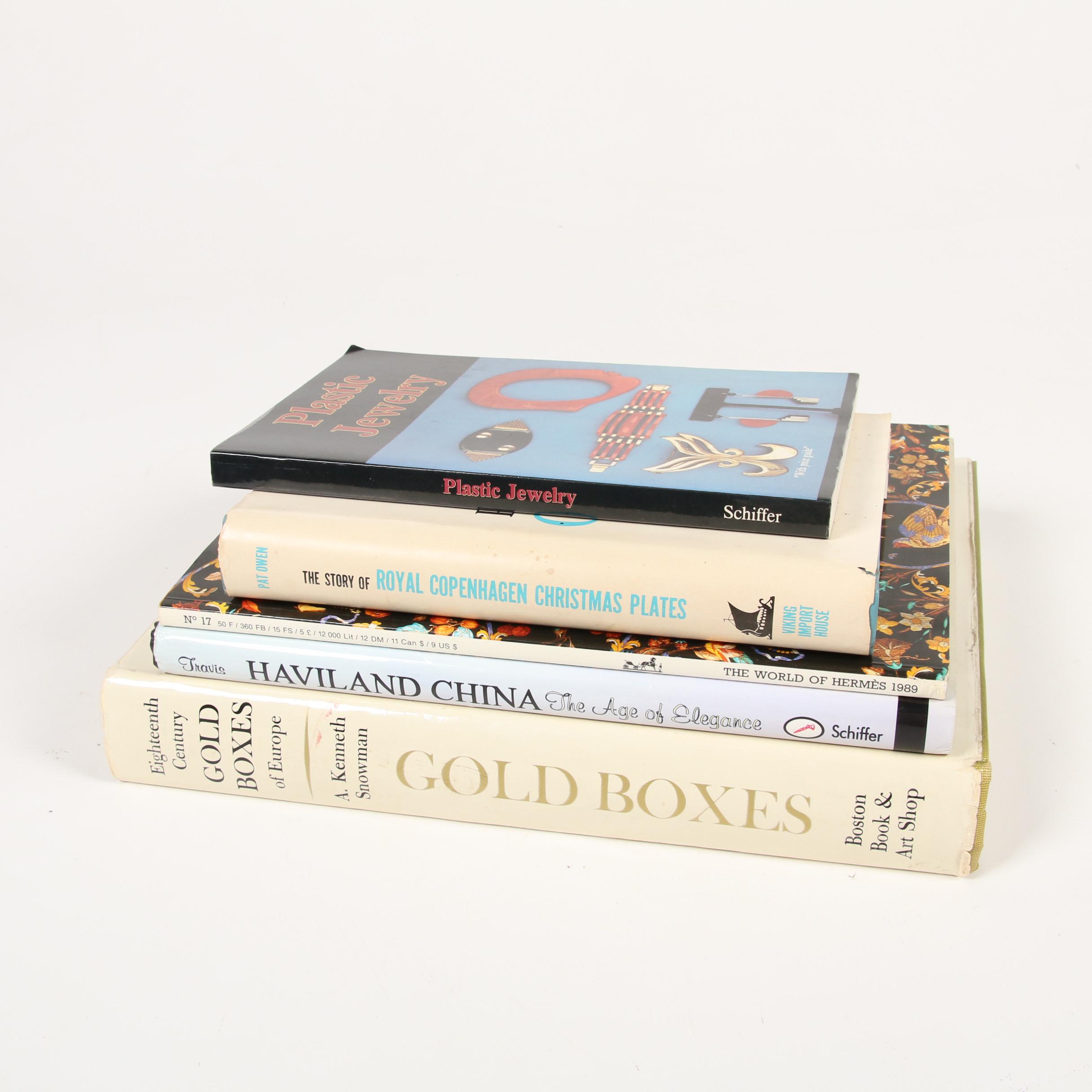 Books and Pamphlets on Various Brands Including Hermès, Spode and Haviland