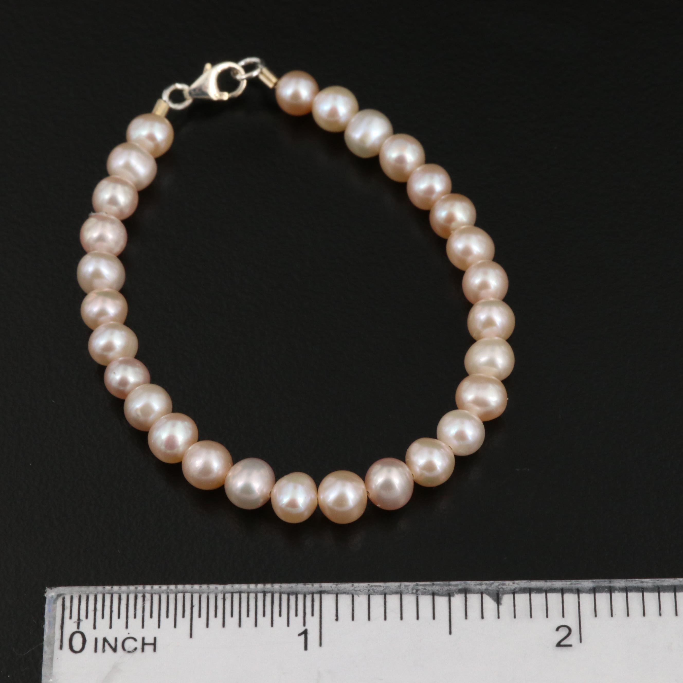 Sterling Pearl Bracelets