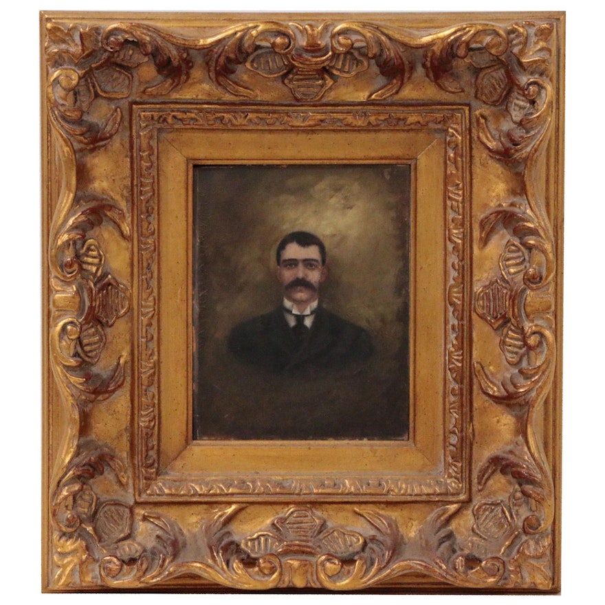 Portrait Oil Painting of a Man, Early 20th Century