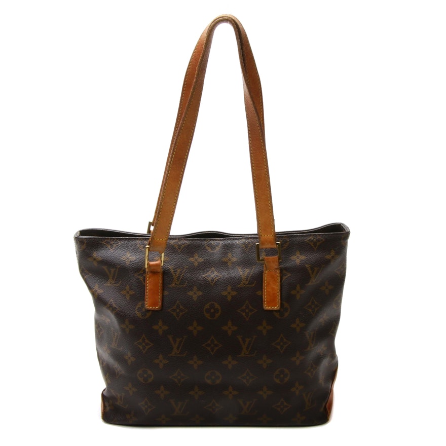 Louis Vuitton Cabas Piano Shoulder Tote Bag in Monogram Canvas and Leather