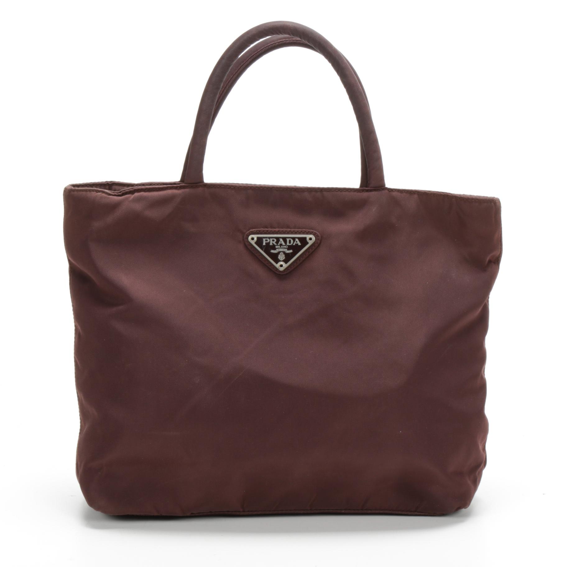 Prada Tote in Brown Tessuto Nylon