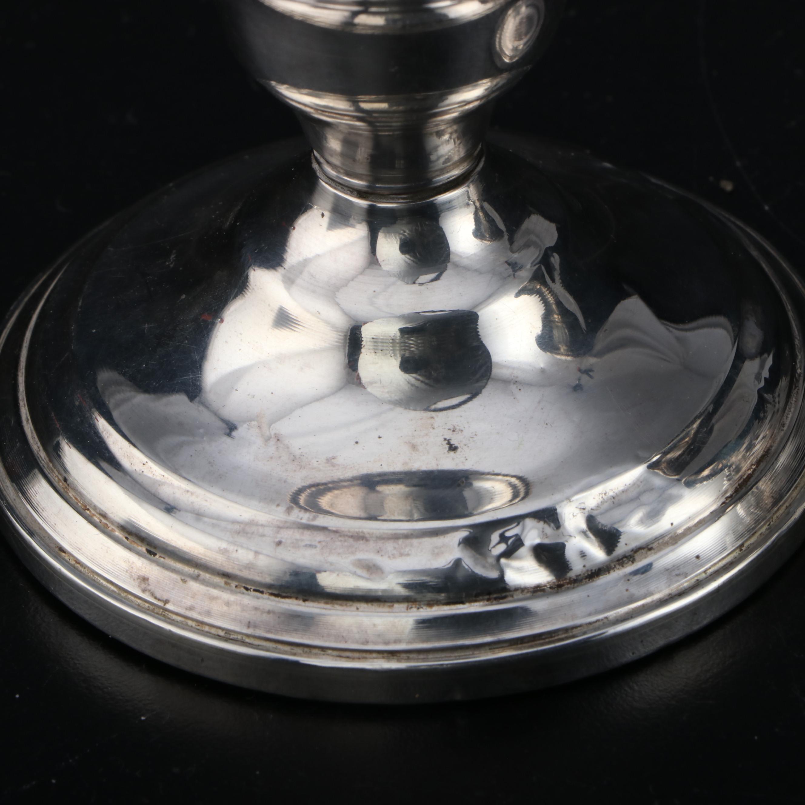 Revere Silversmiths Weighted Sterling Candlesticks, Early to Mid 20th Century