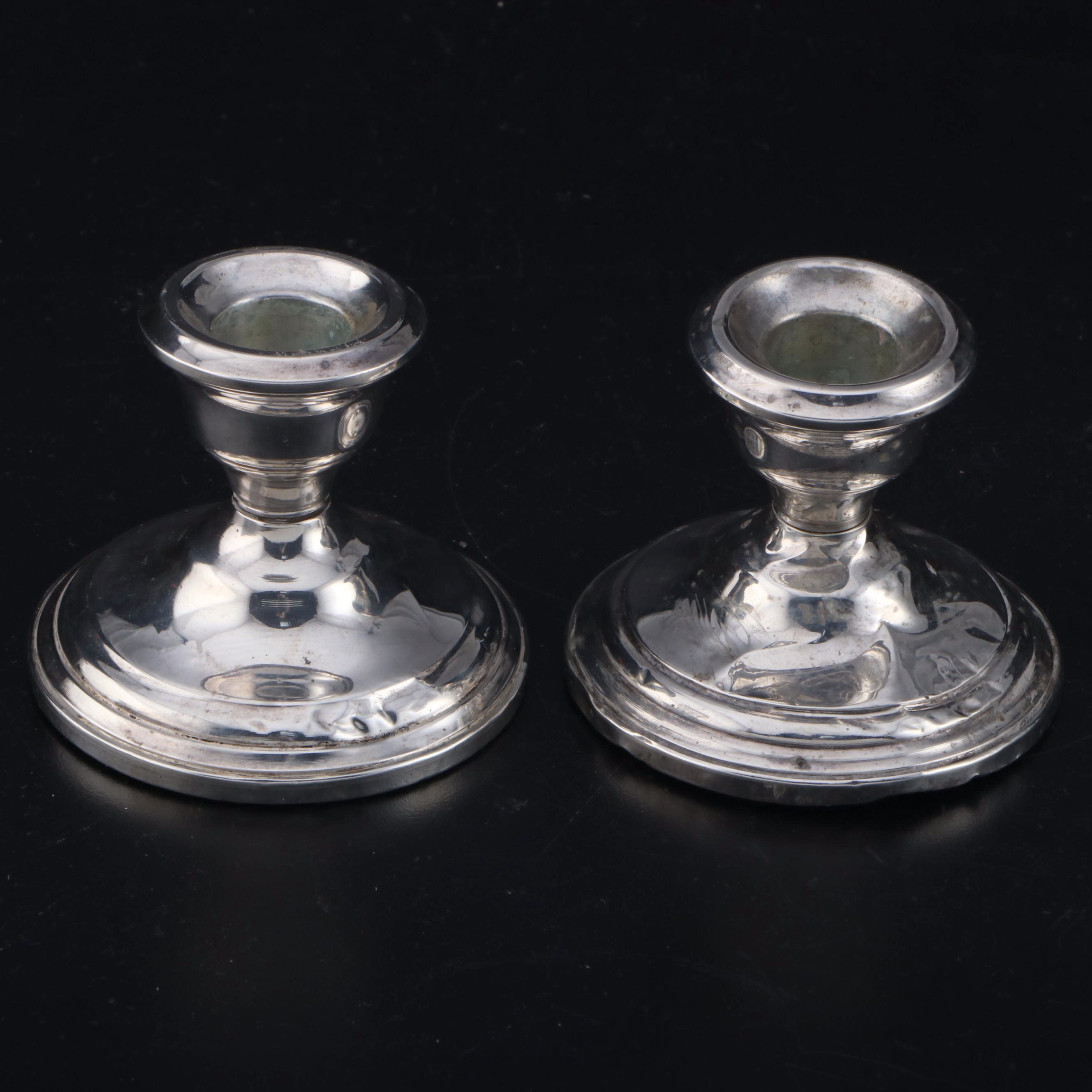 Revere Silversmiths Weighted Sterling Candlesticks, Early to Mid 20th Century