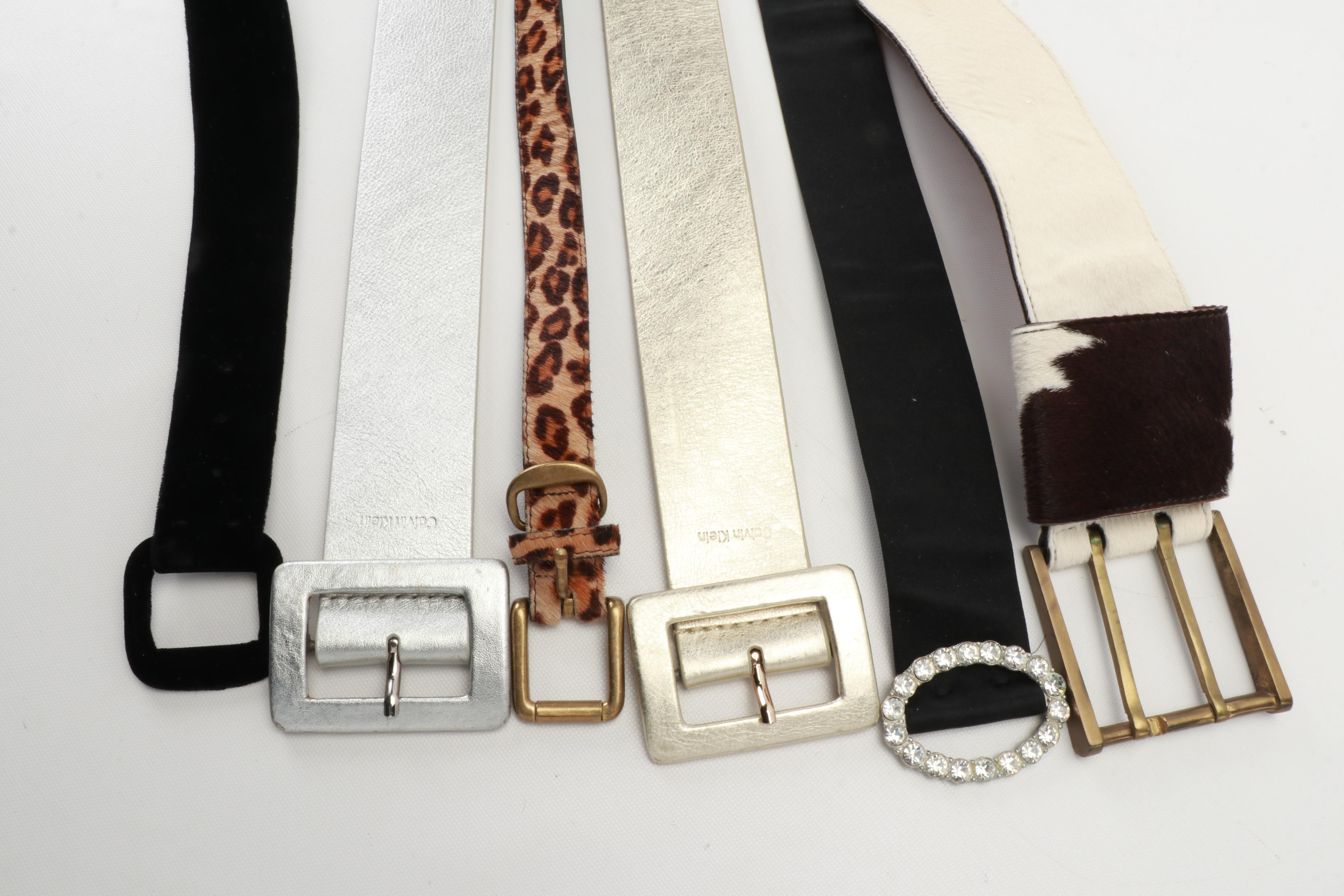 Johnny Farah Cowhide Belt, Calvin Klein Metallic Leather Belts and More