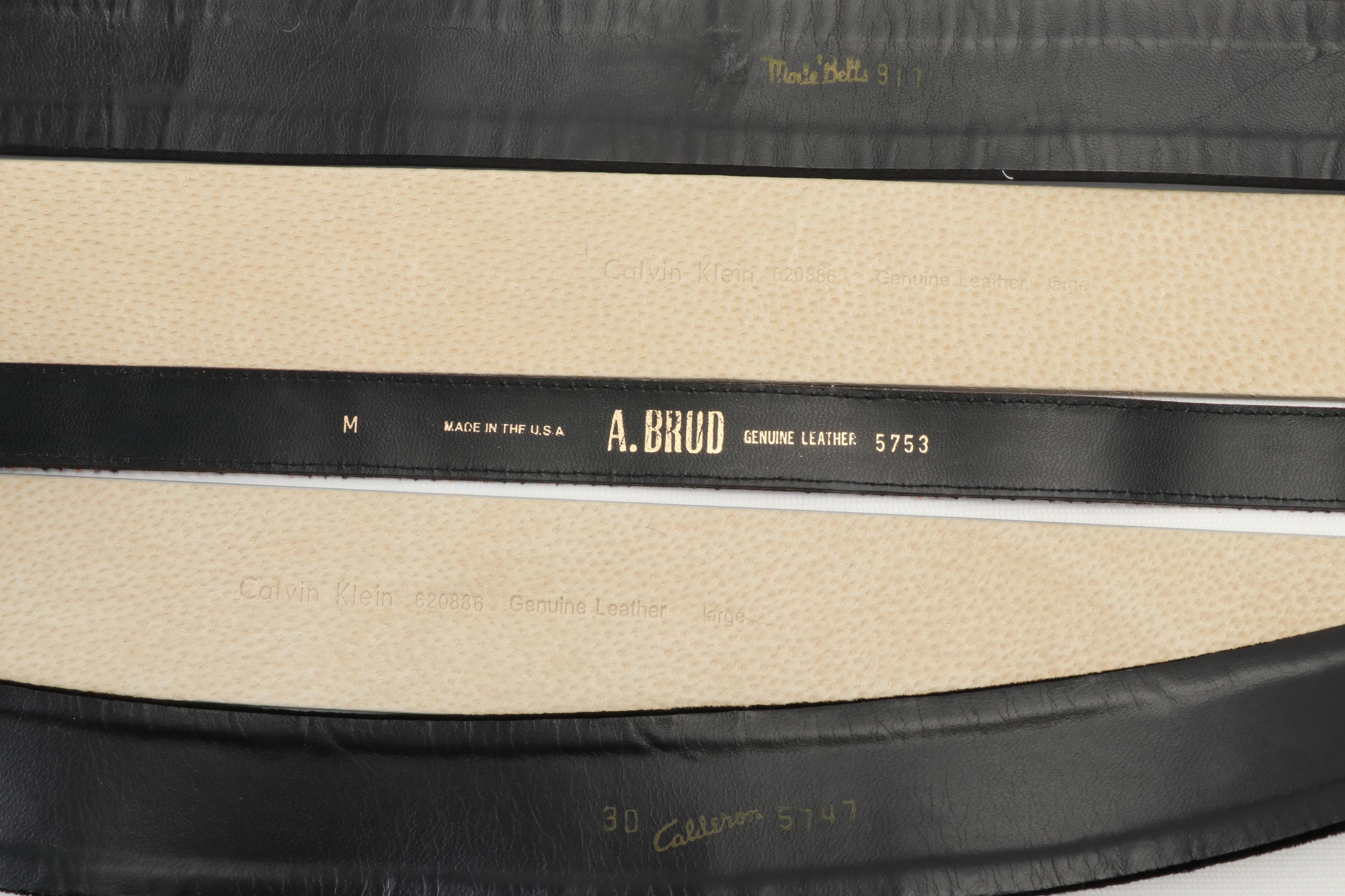 Johnny Farah Cowhide Belt, Calvin Klein Metallic Leather Belts and More