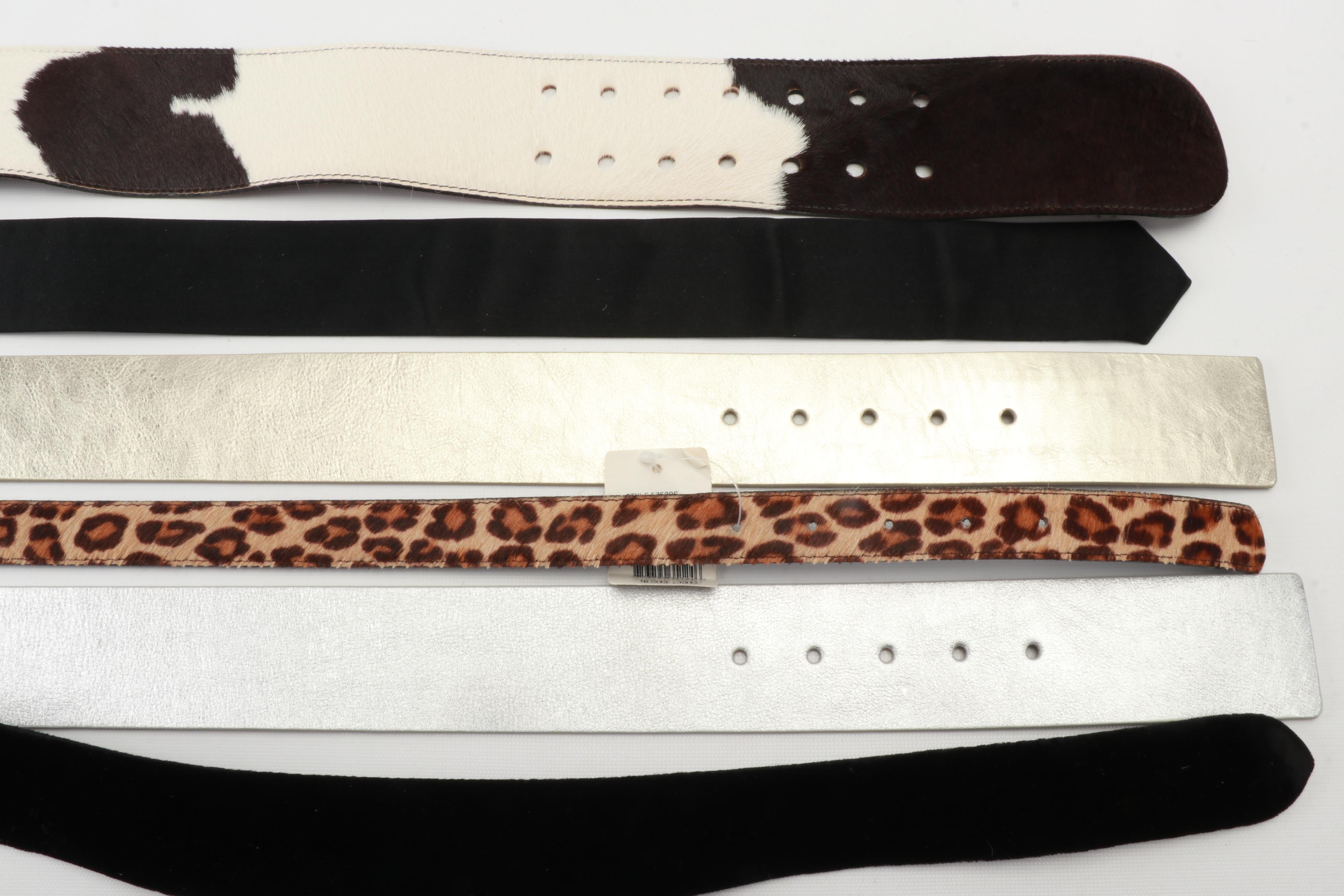 Johnny Farah Cowhide Belt, Calvin Klein Metallic Leather Belts and More