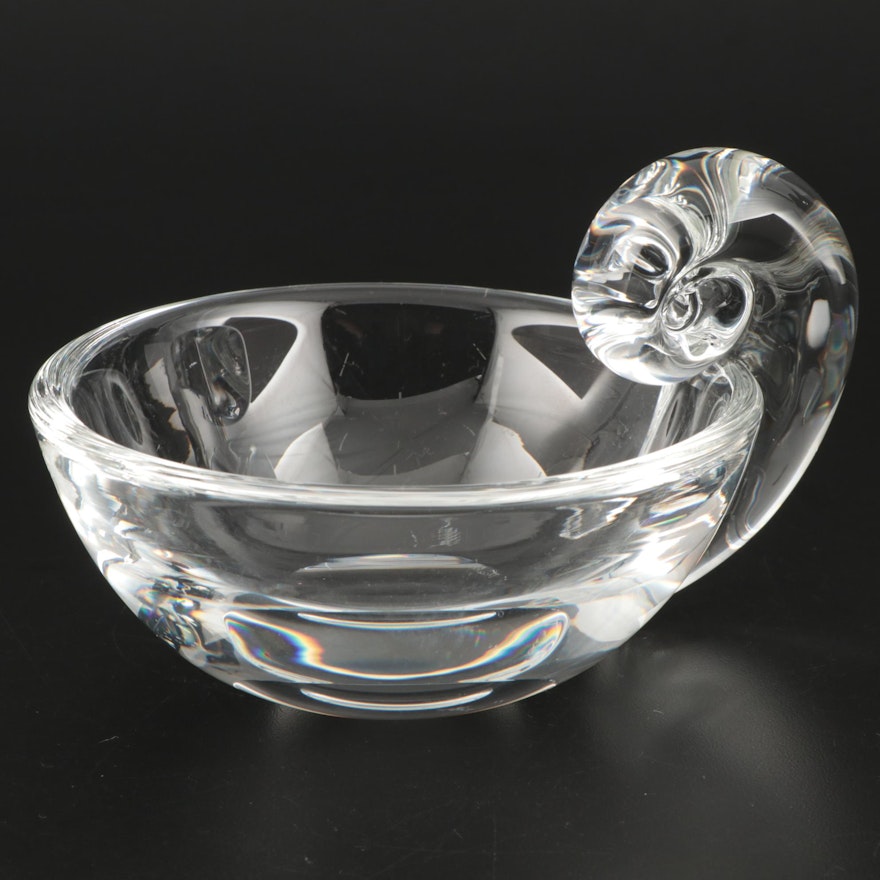 Steuben Art Glass "Olive Dish" Designed by John Dreves, Mid to Late 20th Century