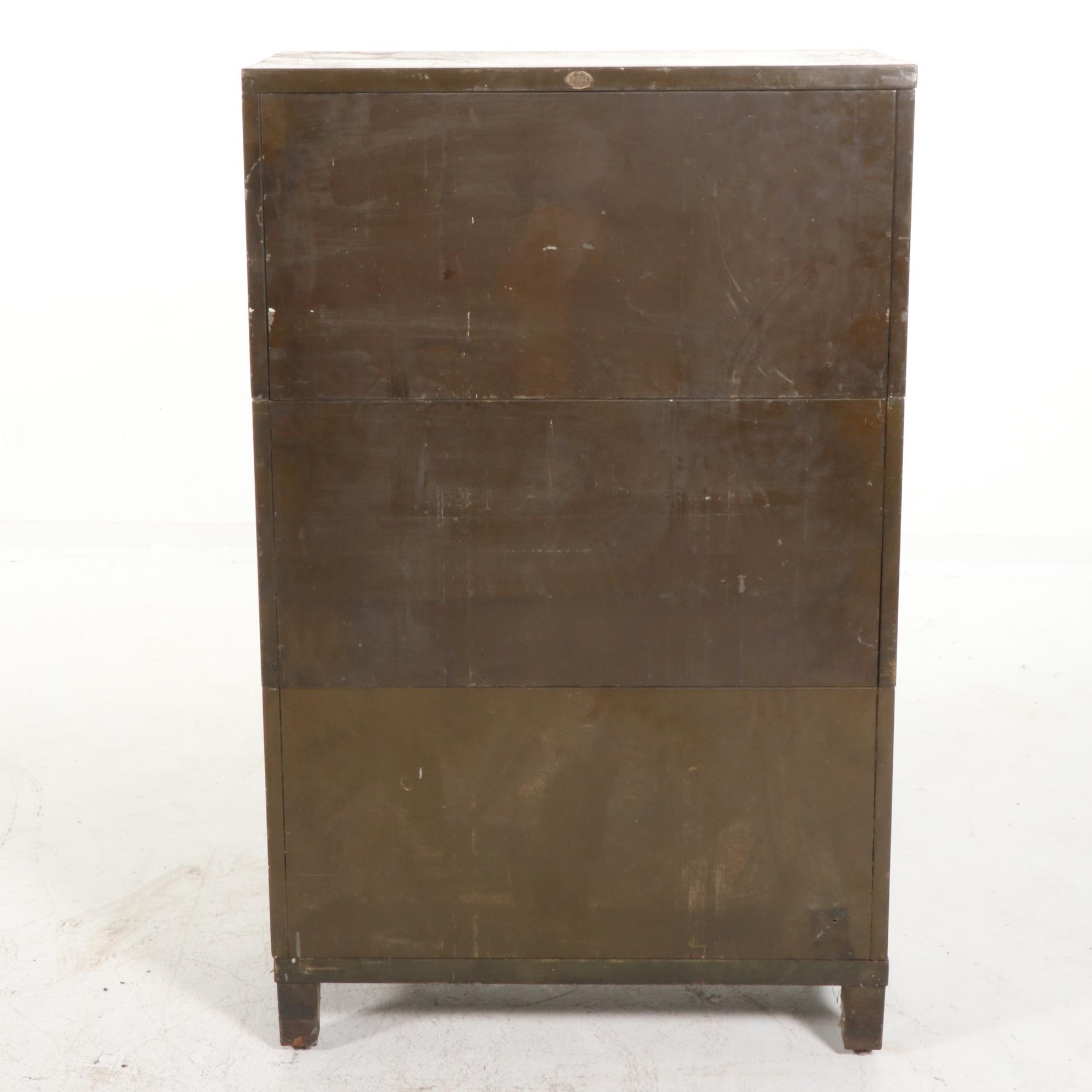 Metal Library Card Cabinet, Mid-20th Century