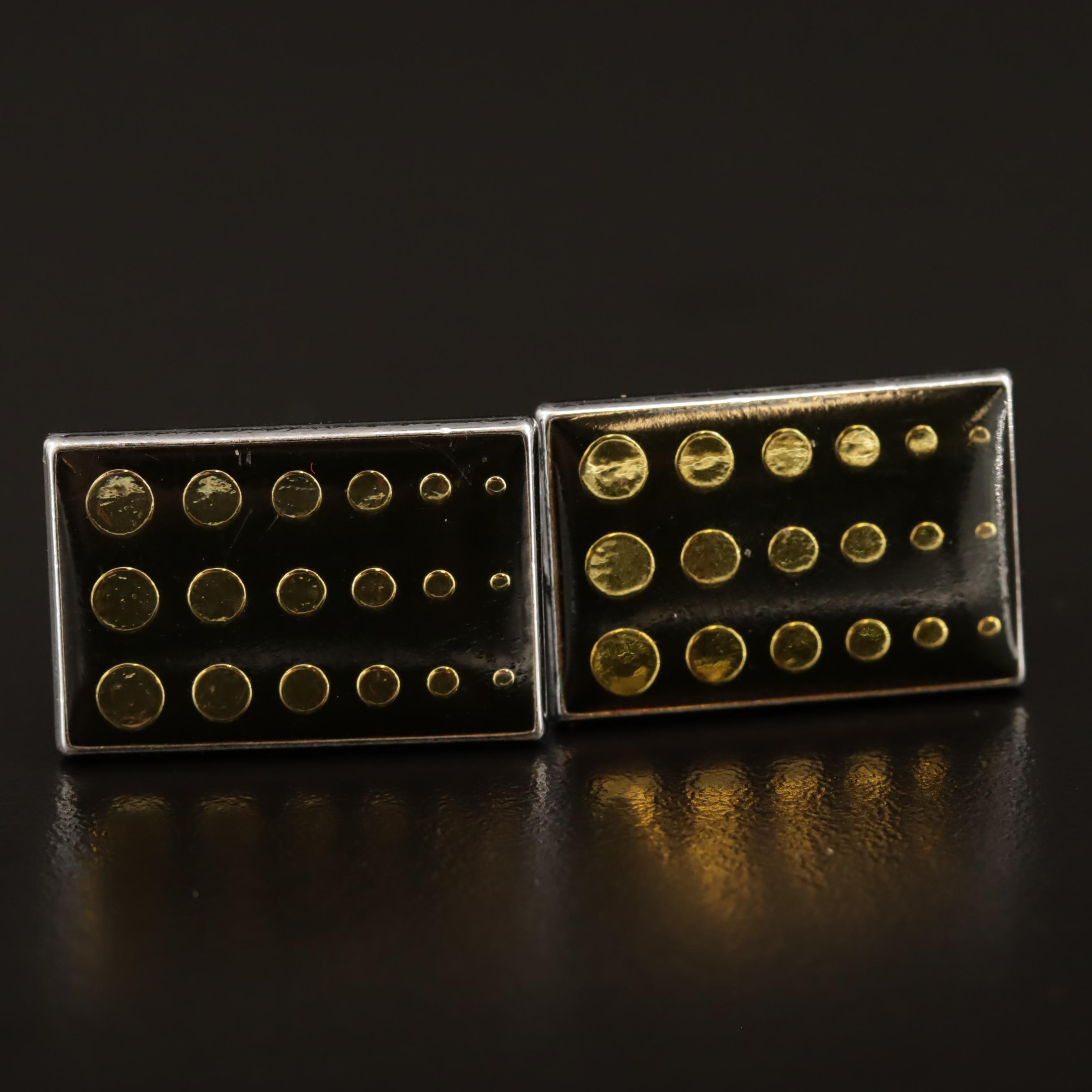 Vintage Enamel Cufflinks Featuring Victoria Flemming