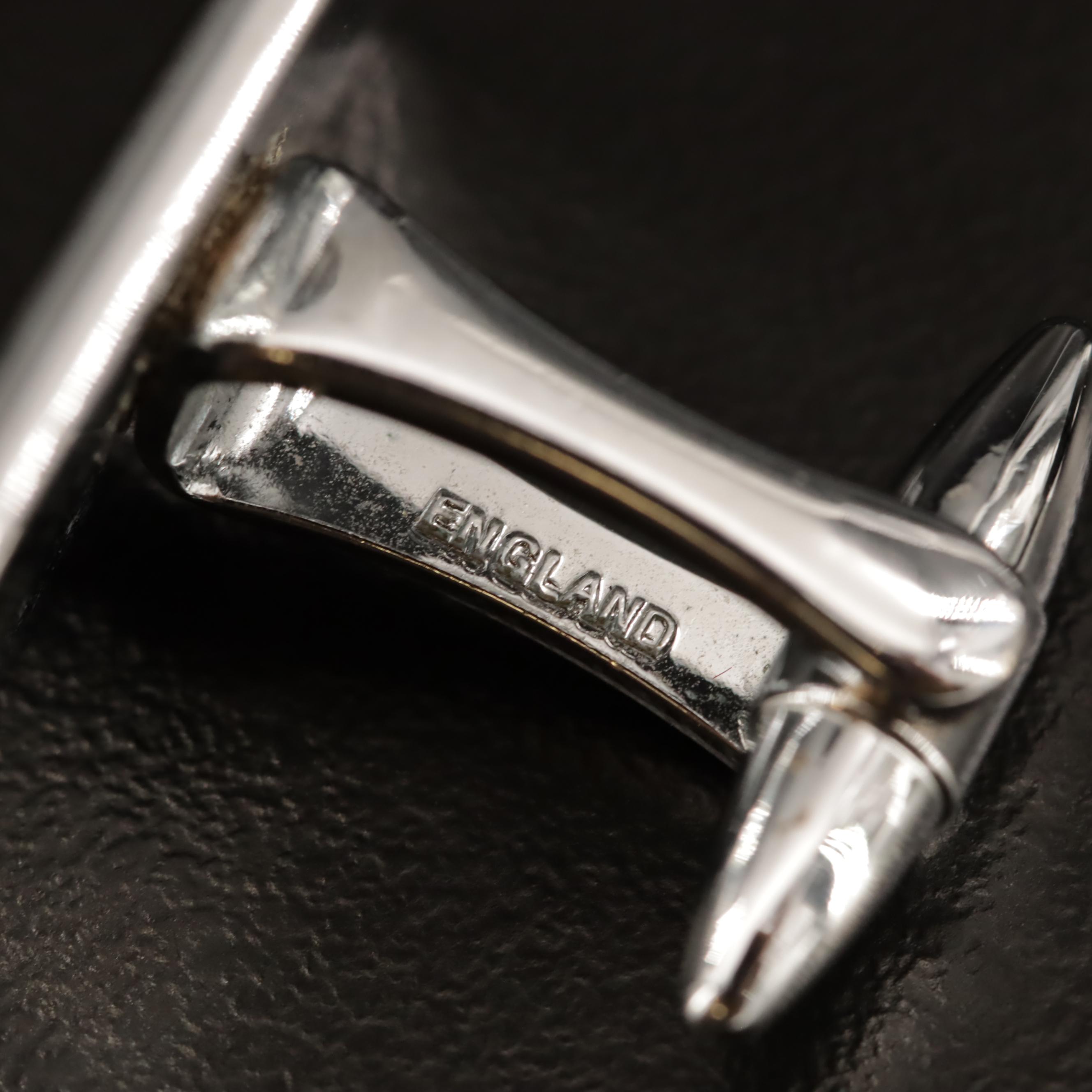 Vintage Enamel Cufflinks Featuring Victoria Flemming