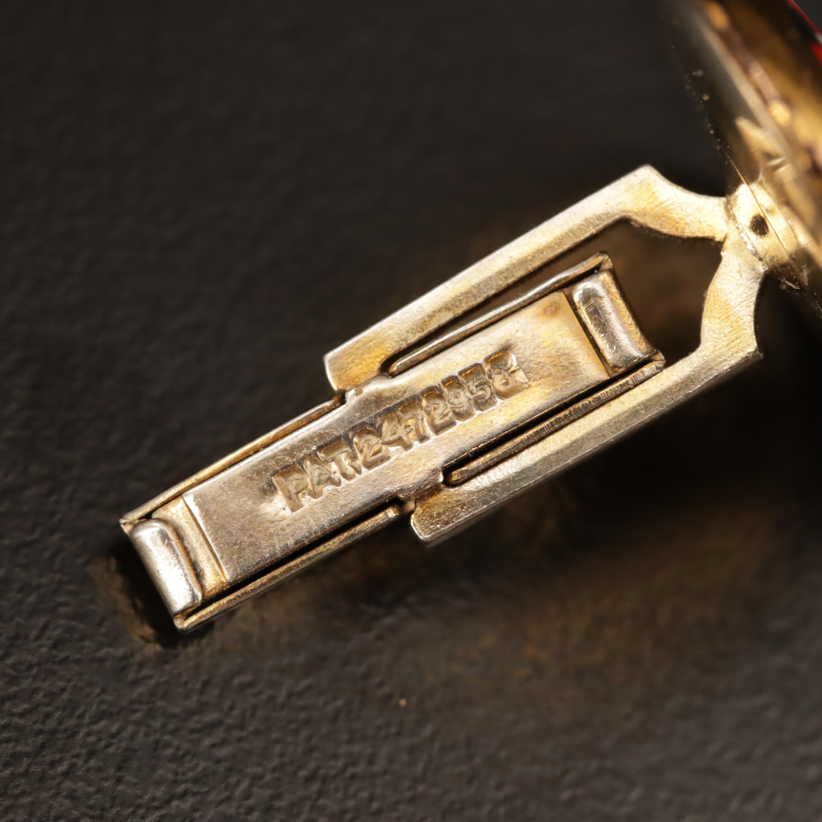 Vintage Enamel Cufflinks Featuring Victoria Flemming