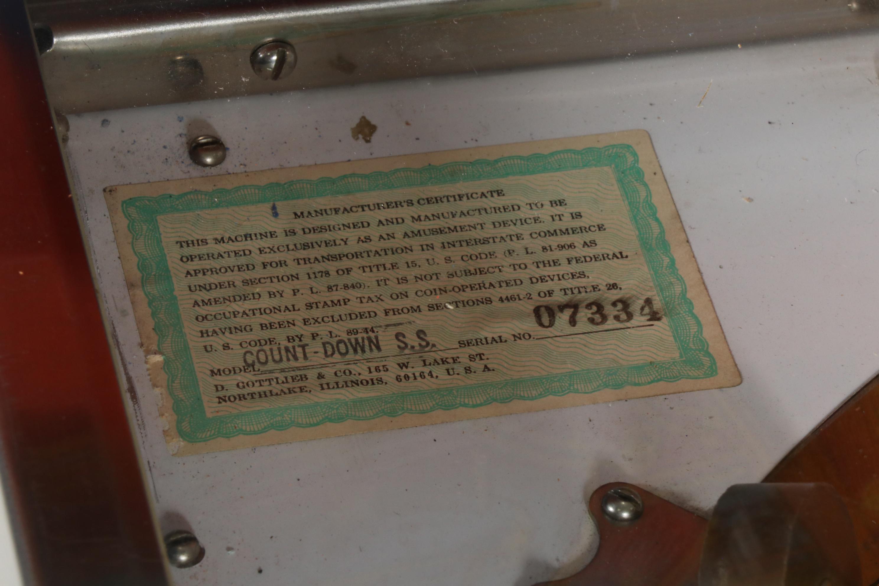 "Count Down" Pinball Machine, 1979