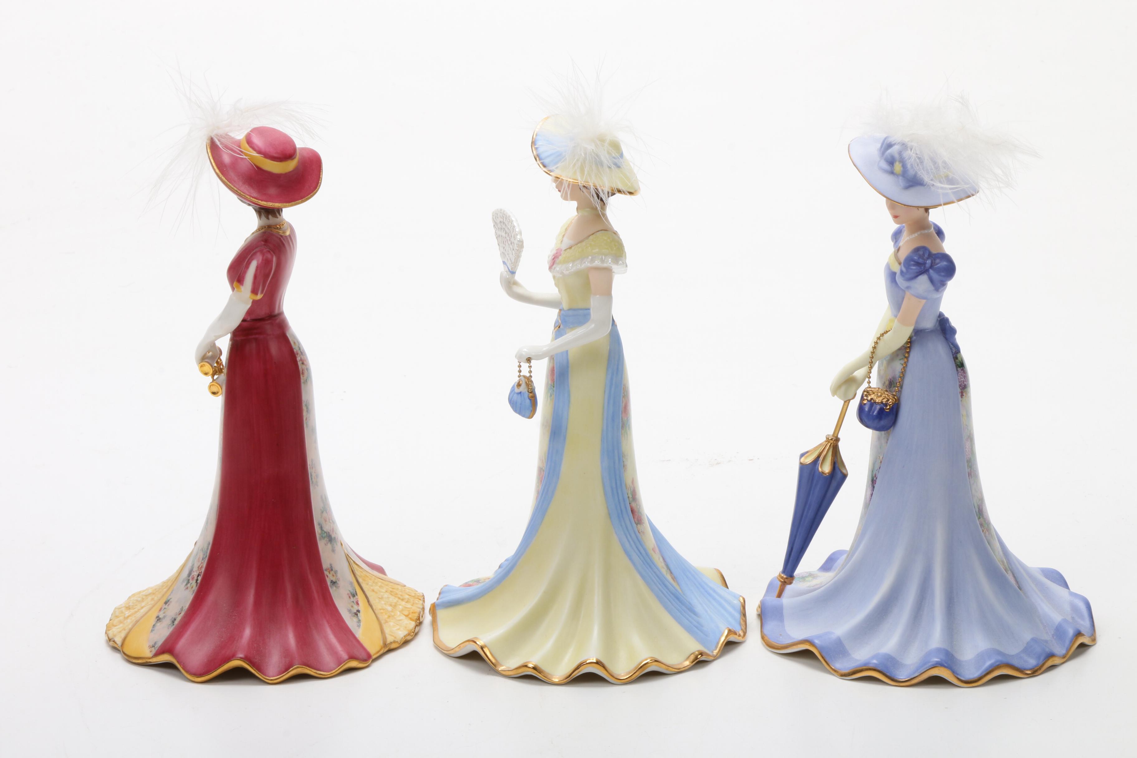 Bradford Exchange "Lena Liu's Elegant Era Bell" Heirloom Porcelain Figurines