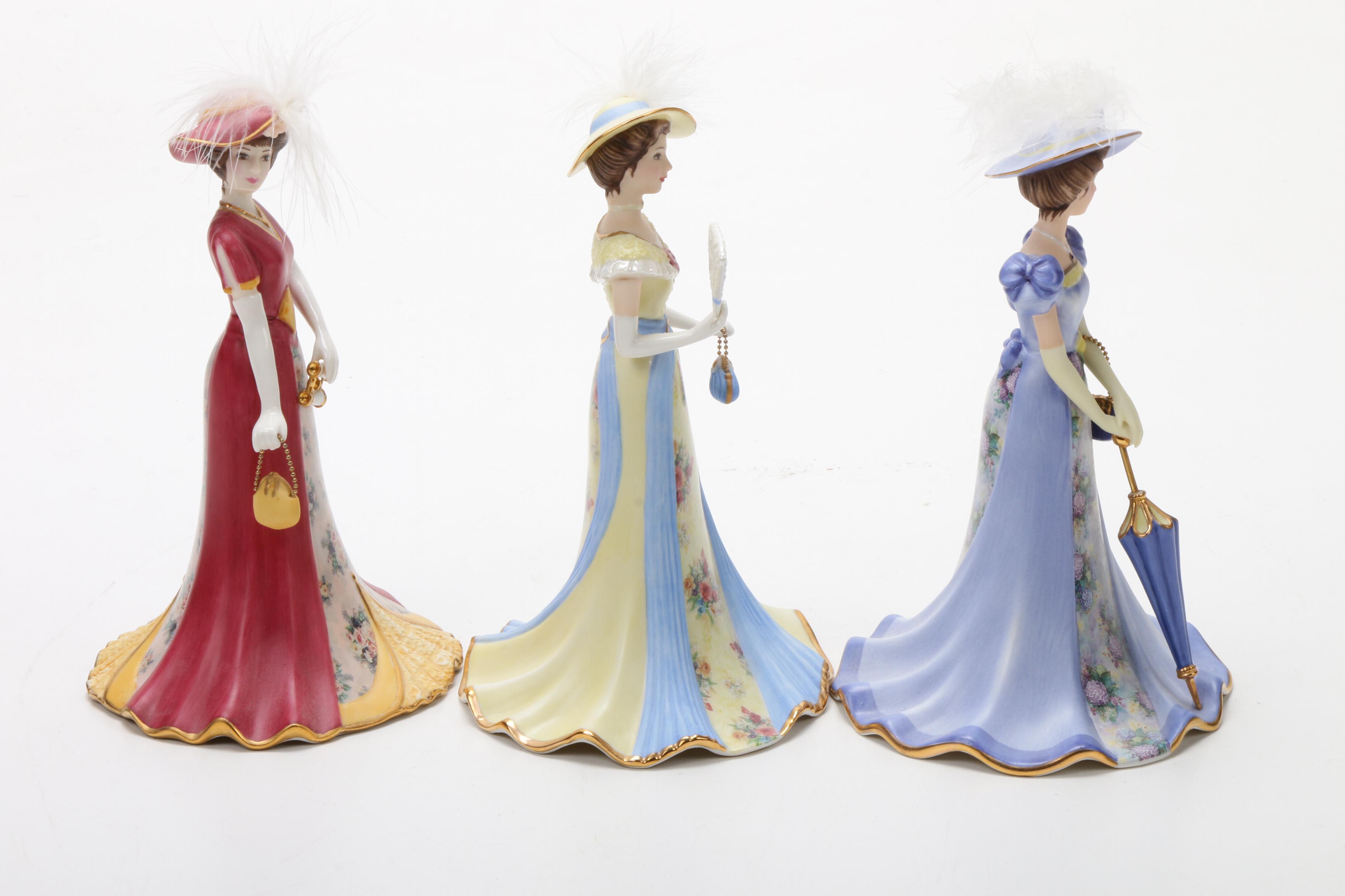 Bradford Exchange "Lena Liu's Elegant Era Bell" Heirloom Porcelain Figurines