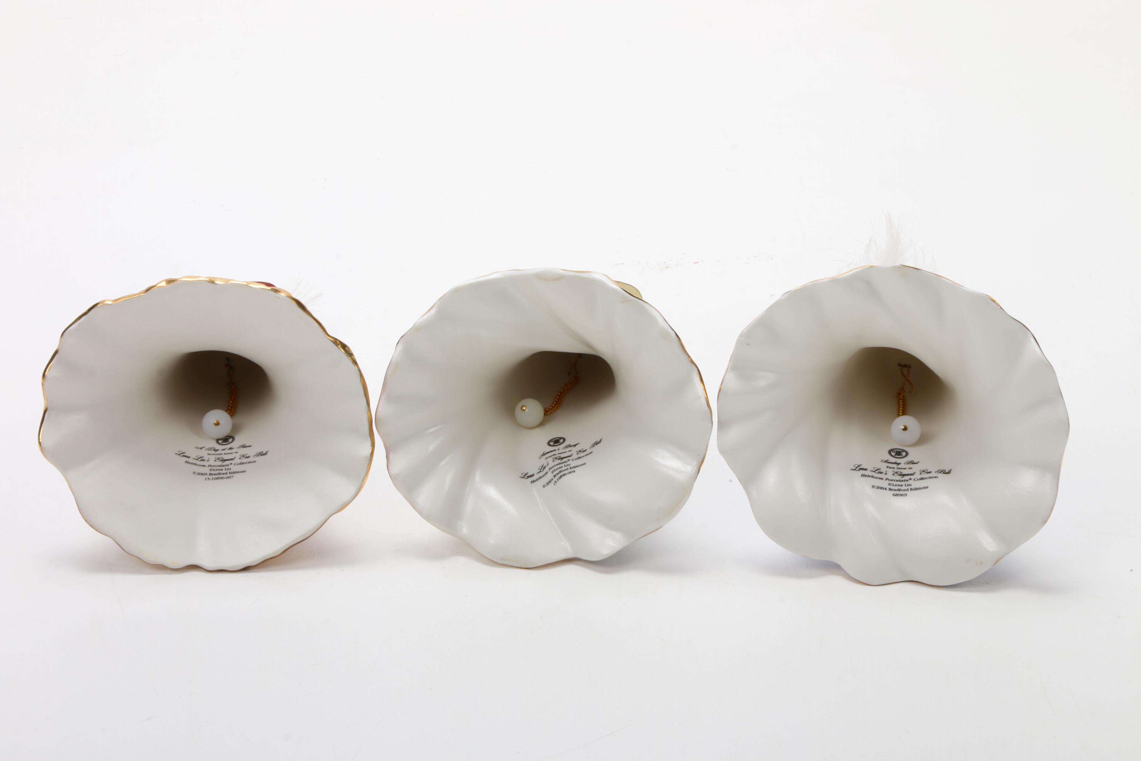 Bradford Exchange "Lena Liu's Elegant Era Bell" Heirloom Porcelain Figurines