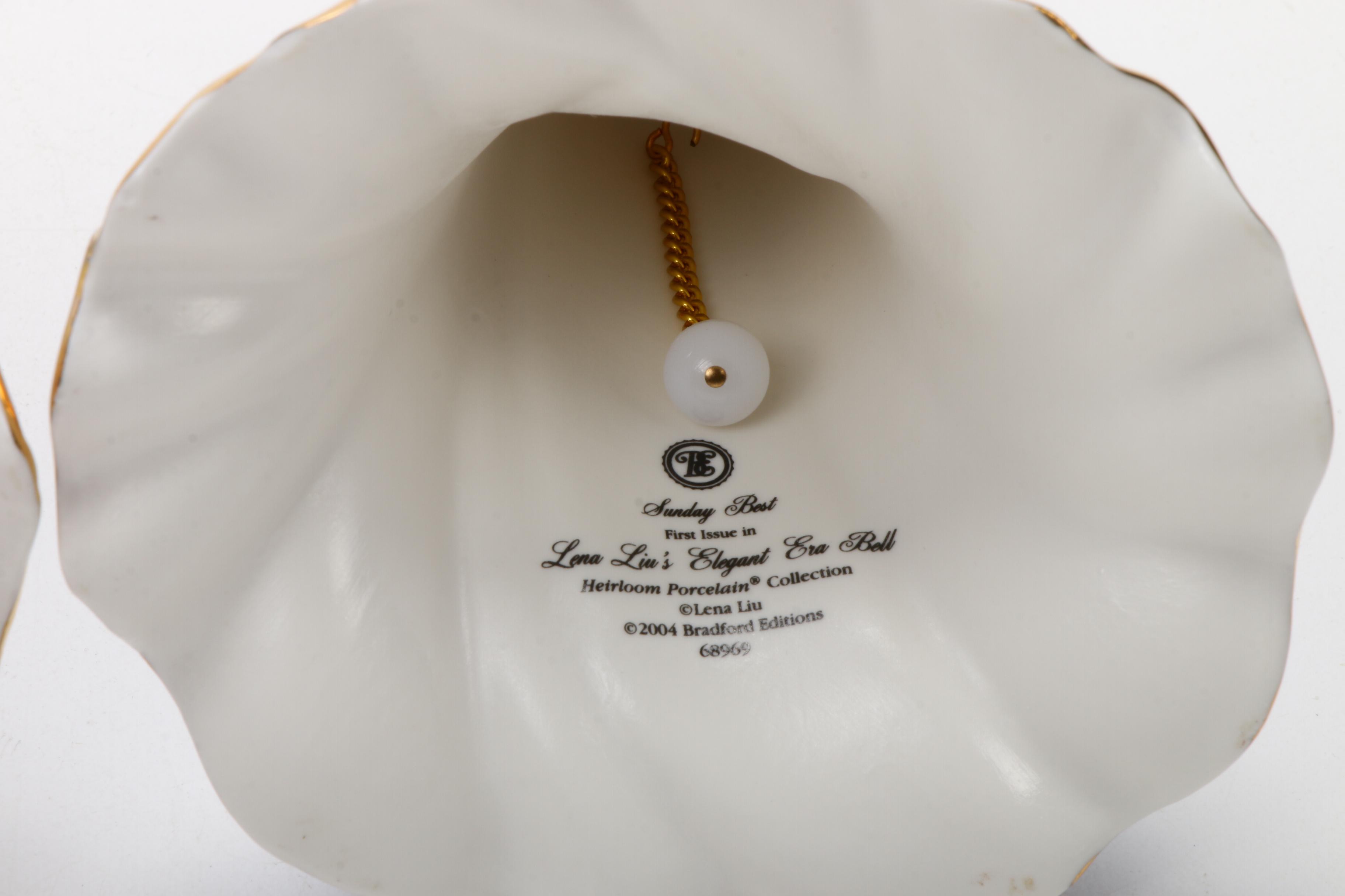 Bradford Exchange "Lena Liu's Elegant Era Bell" Heirloom Porcelain Figurines