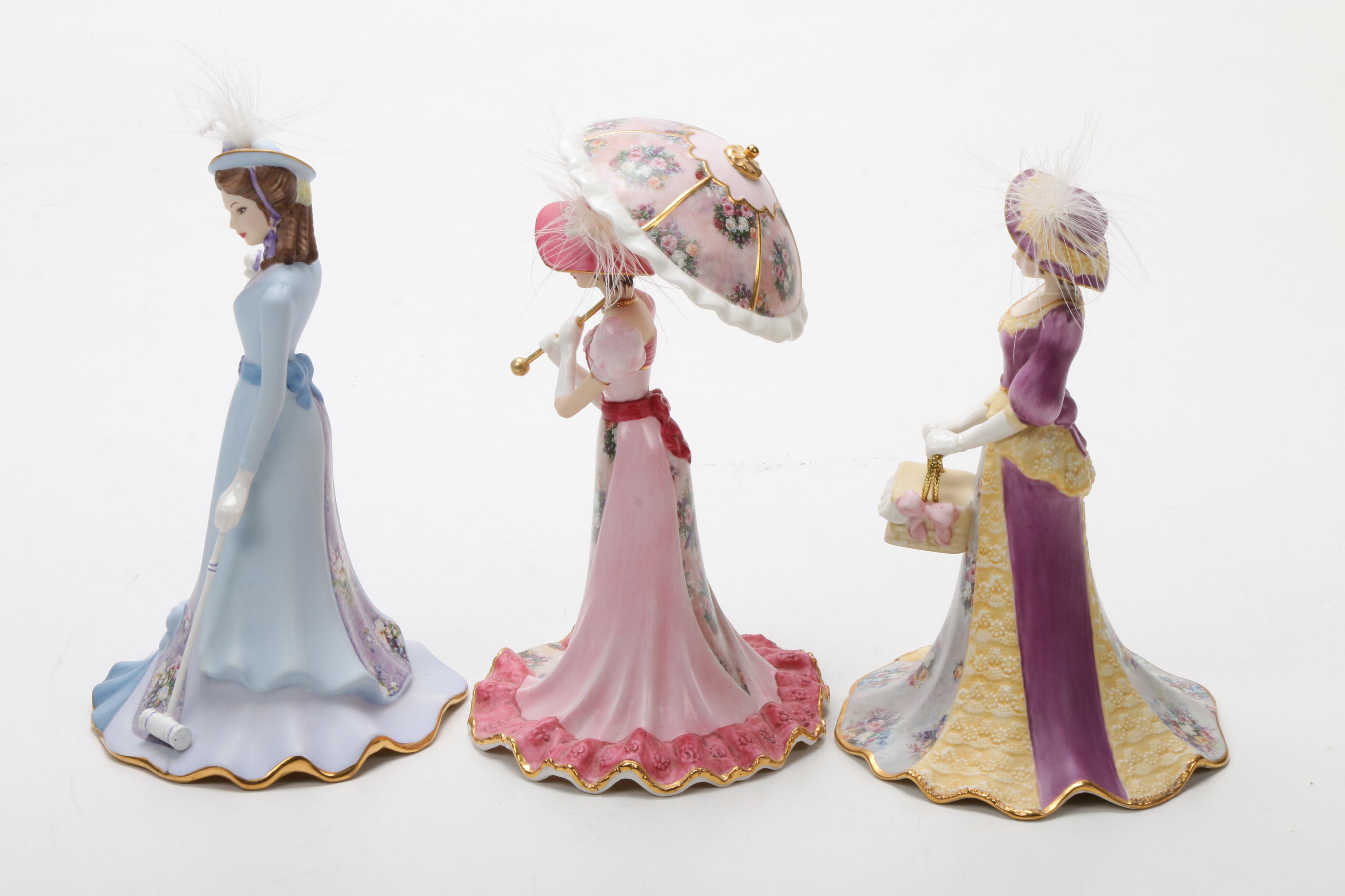 Bradford Exchange "Lena Liu's Elegant Era Bell" Heirloom Porcelain Figurines
