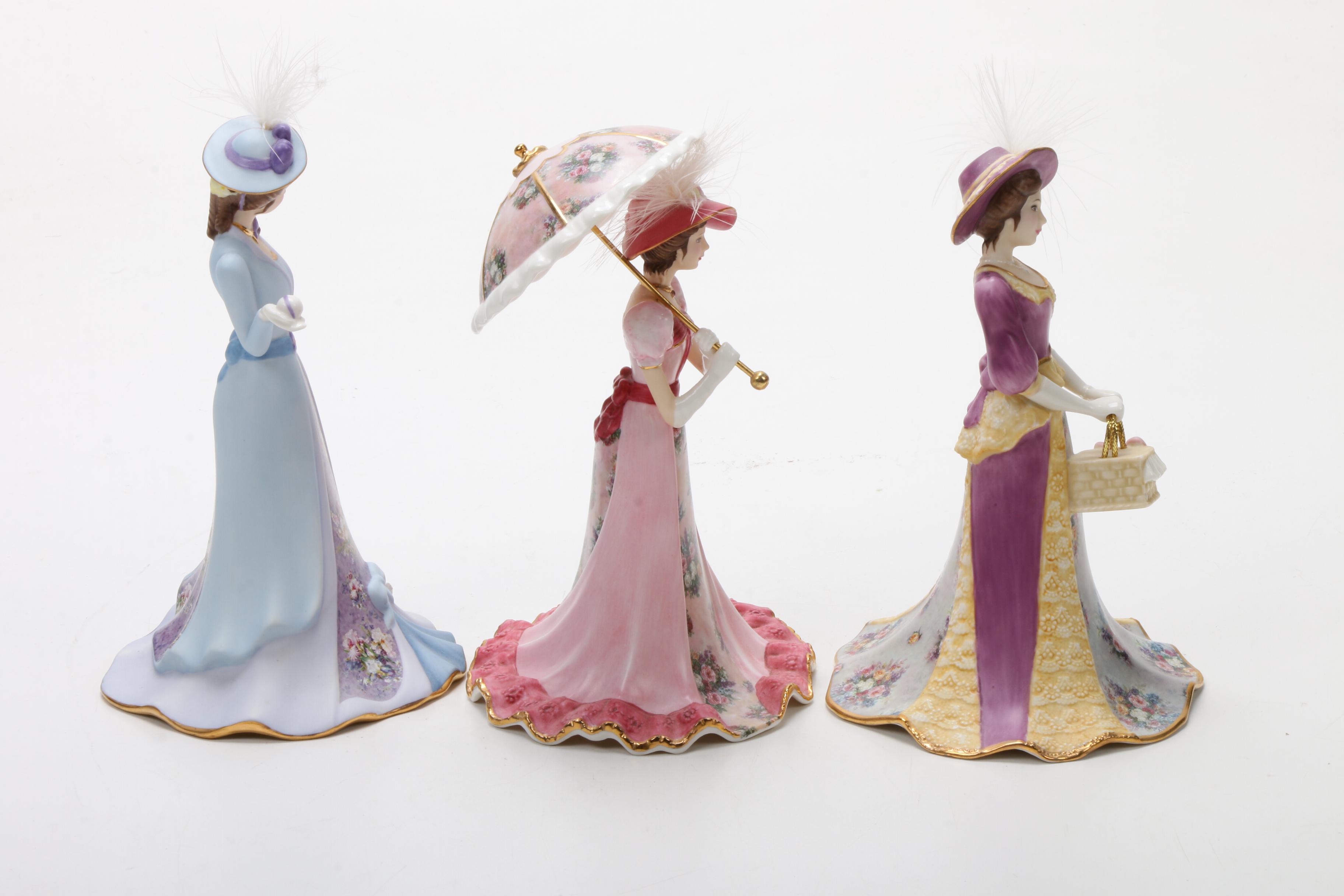 Bradford Exchange "Lena Liu's Elegant Era Bell" Heirloom Porcelain Figurines