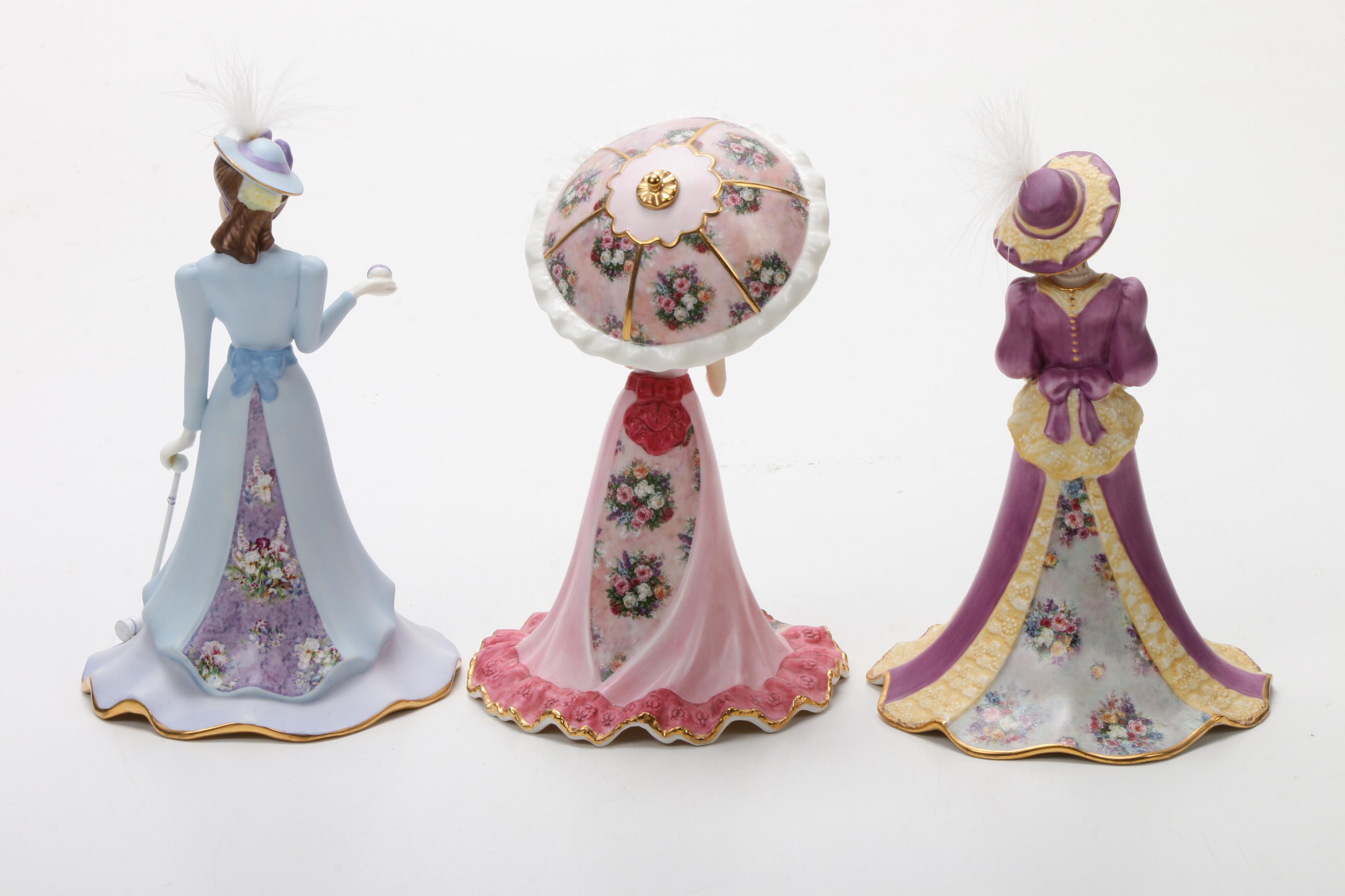 Bradford Exchange "Lena Liu's Elegant Era Bell" Heirloom Porcelain Figurines