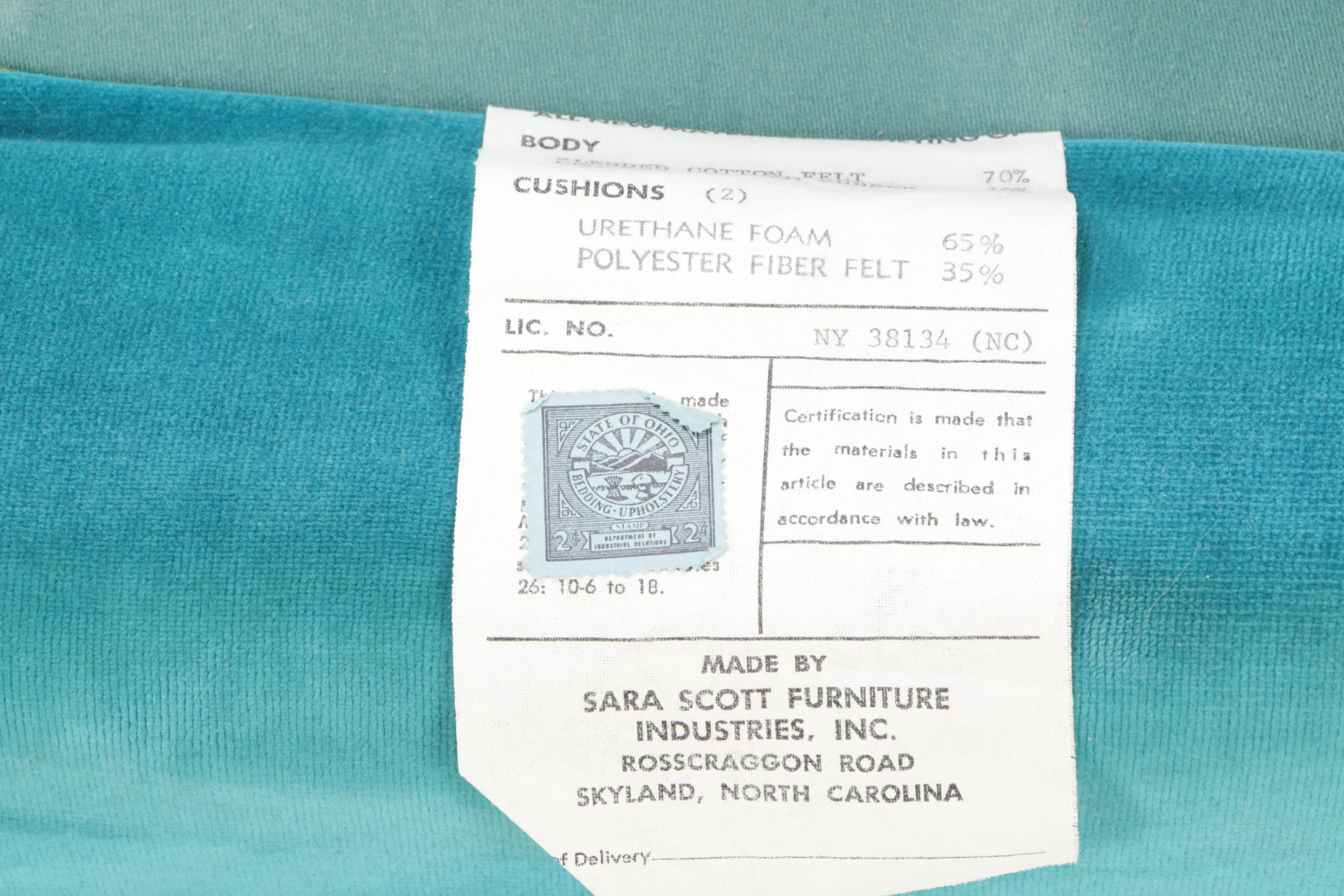 Three Sara Scott Furniture Mid Century Modern Low Armchairs