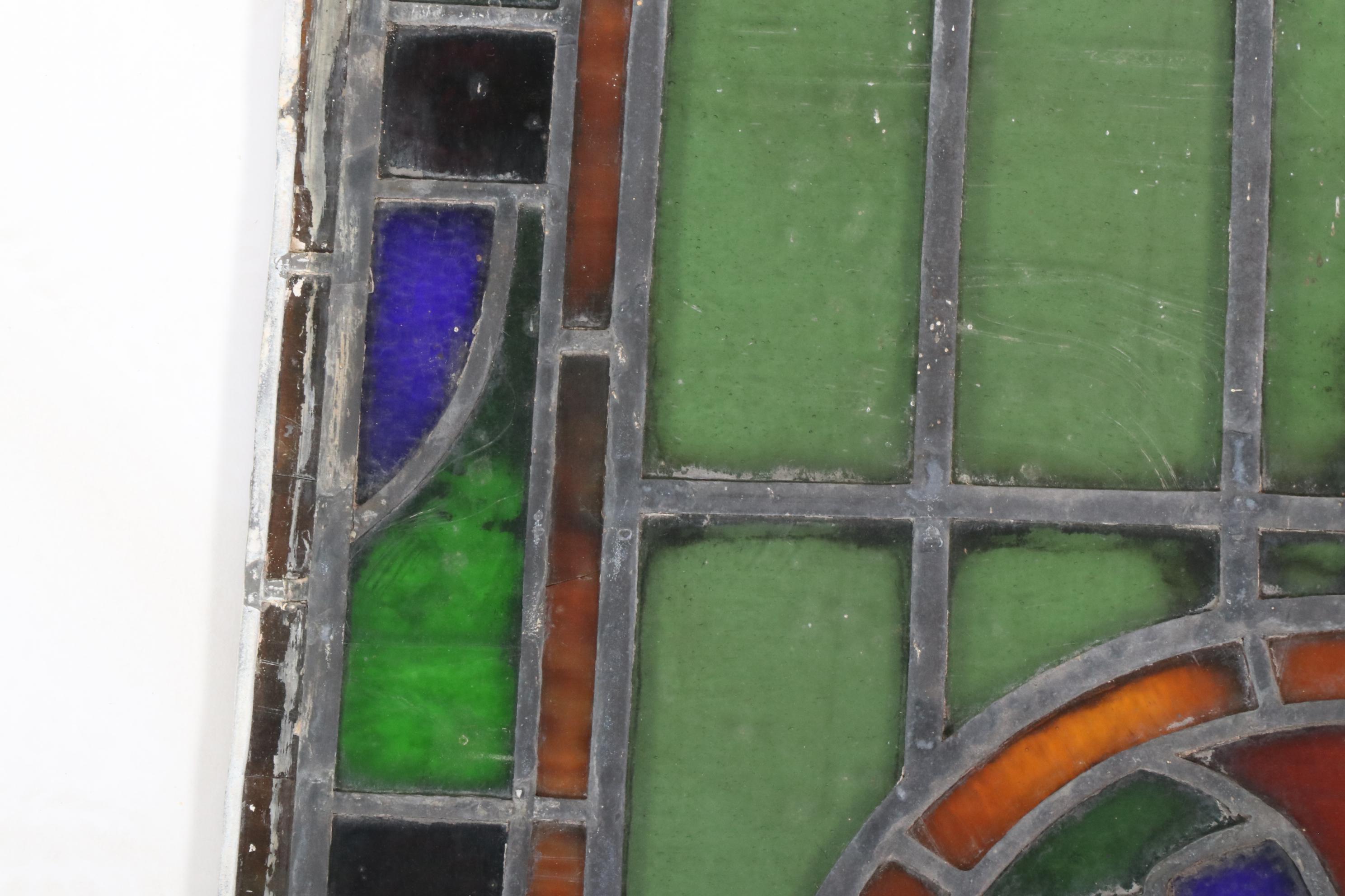 Art Nouveau Stained Glass Panel, Late 19th/ Early 20th Century