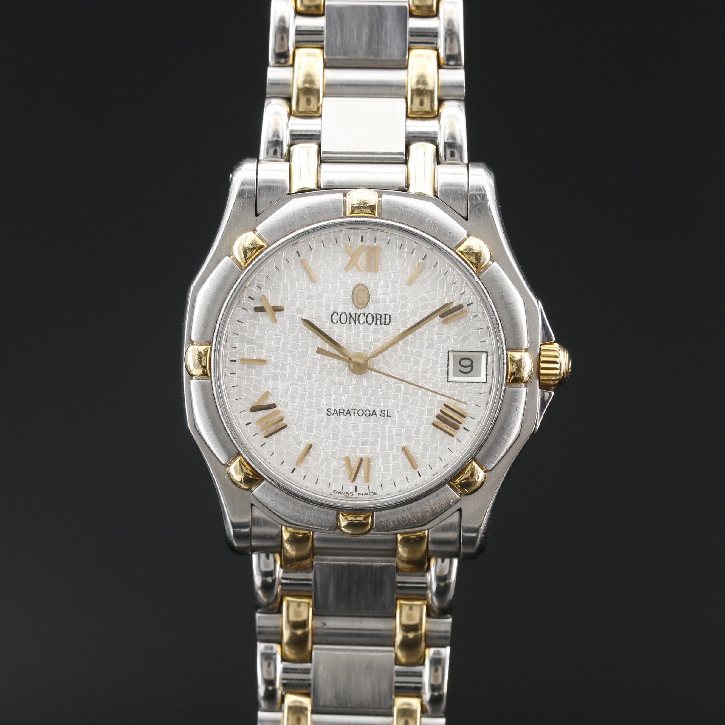 Concord Saratoga SL Mosaic Dial 18K and Stainless Steel Quartz Watch